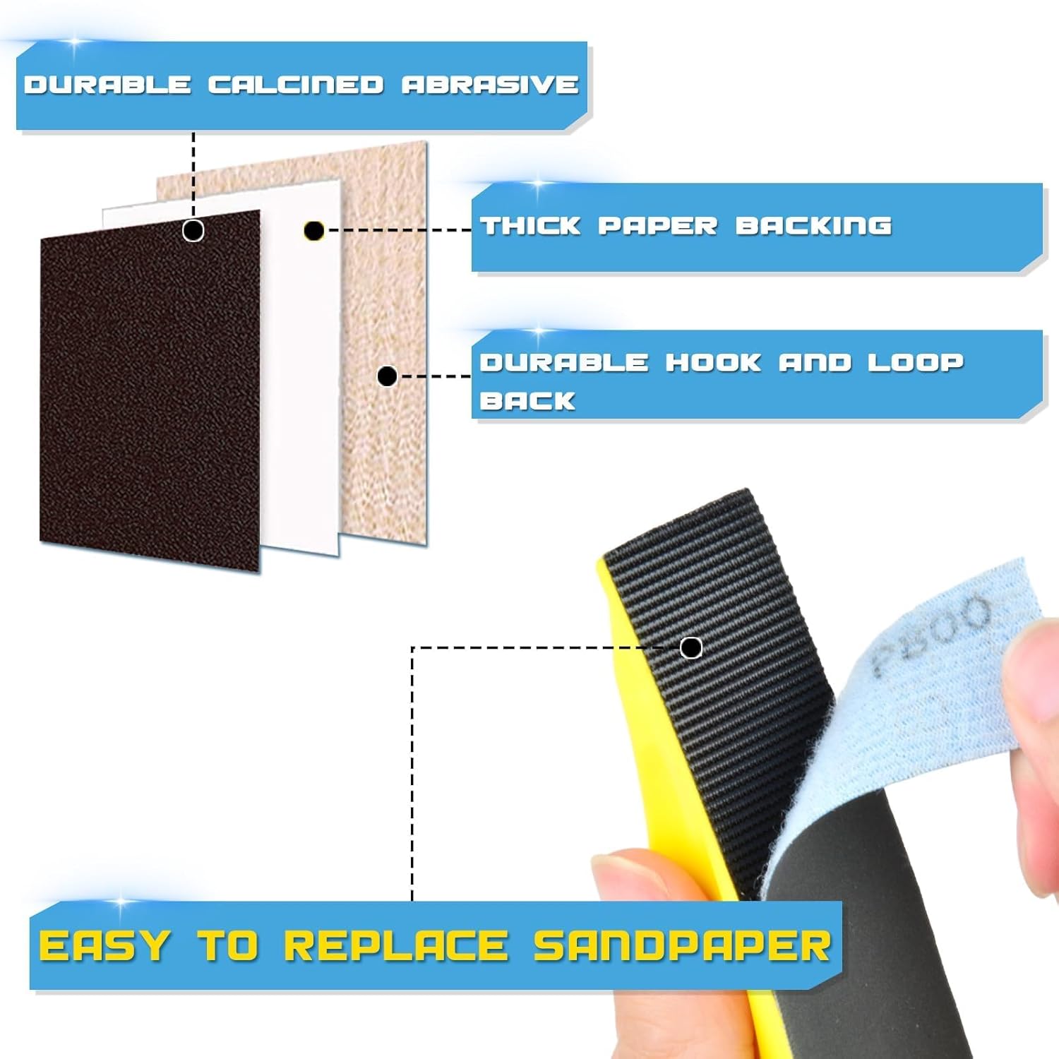 75 Pcs Carta Vetrata 90x30mm - immagine 6