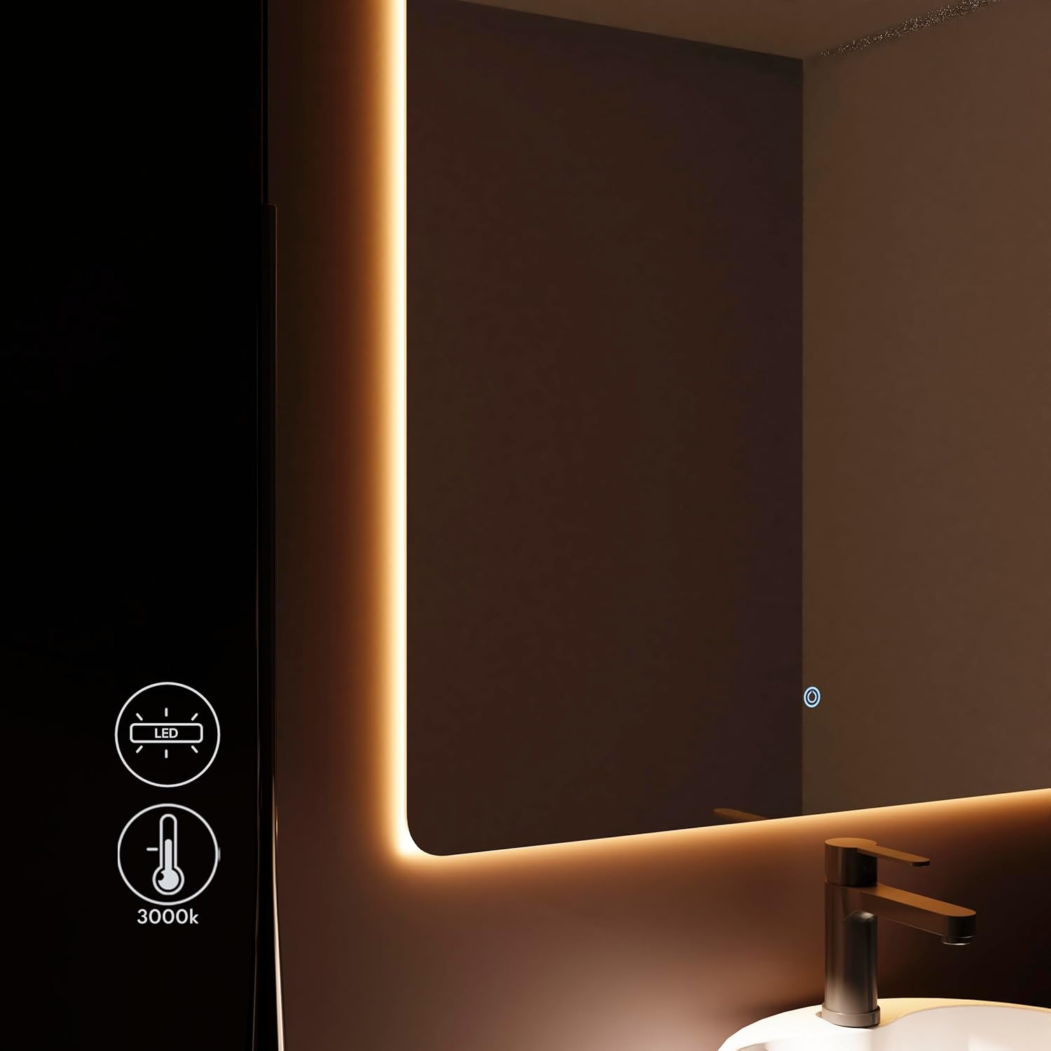 Baikal Specchio da Bagno Rettangolare 60x80 cm - immagine 4