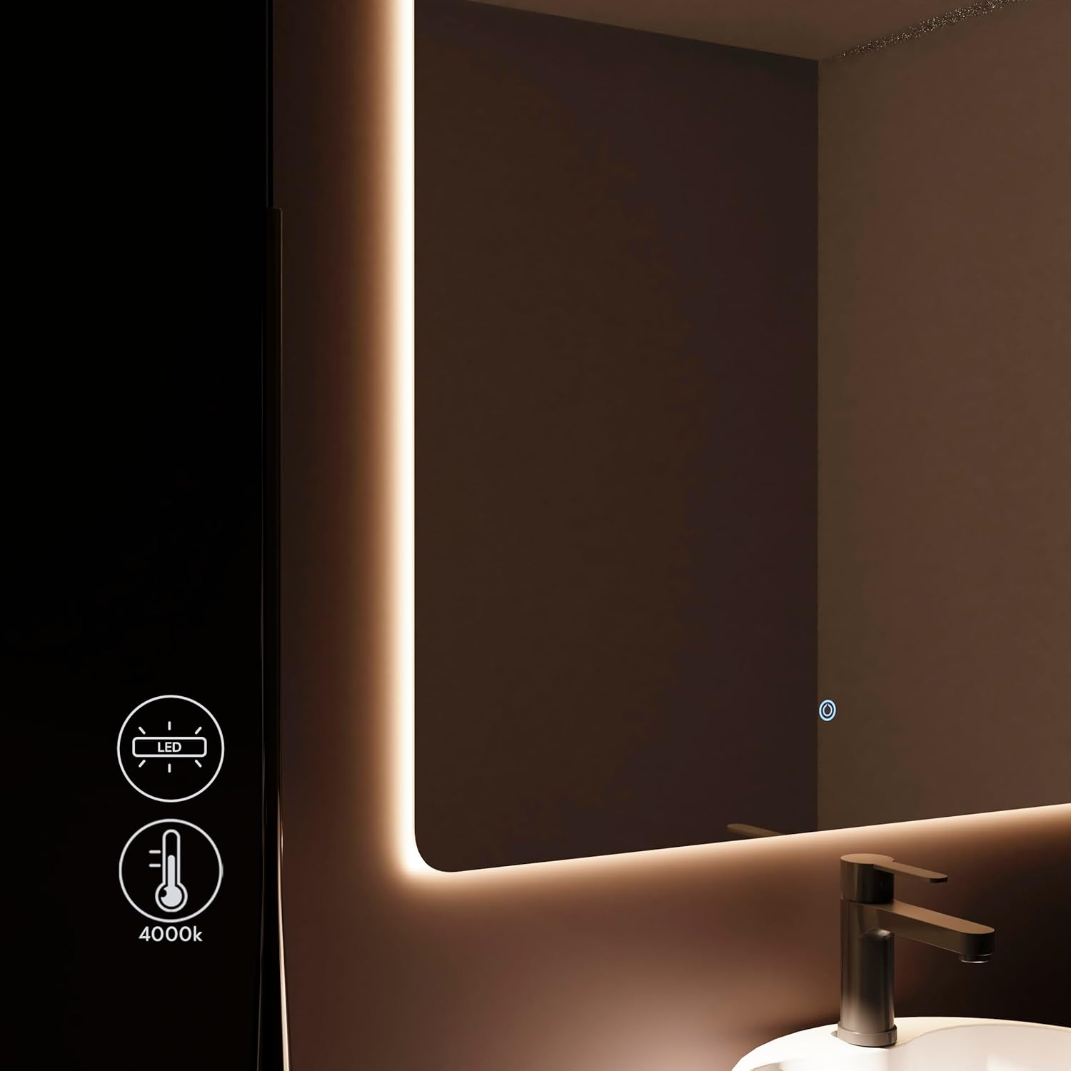 Baikal Specchio da Bagno Rettangolare 60x80 cm - immagine 5