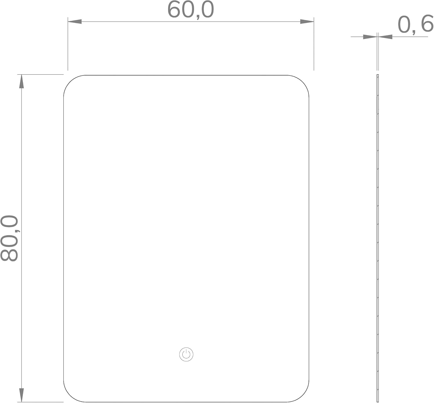 Baikal Specchio da Bagno Rettangolare 60x80 cm - immagine 7