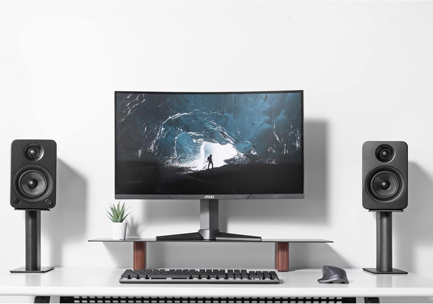 Kanto SP9 Universal Desktop Speaker Stand - 9 Inch - 2 Pack - Acciaio (Black) - immagine 6