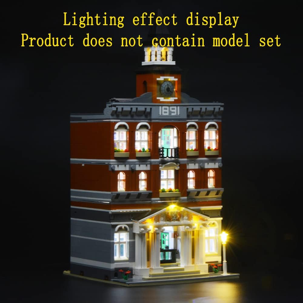 GEAMENT Luci LED Compatibili con LEGO Town Hall - immagine 4
