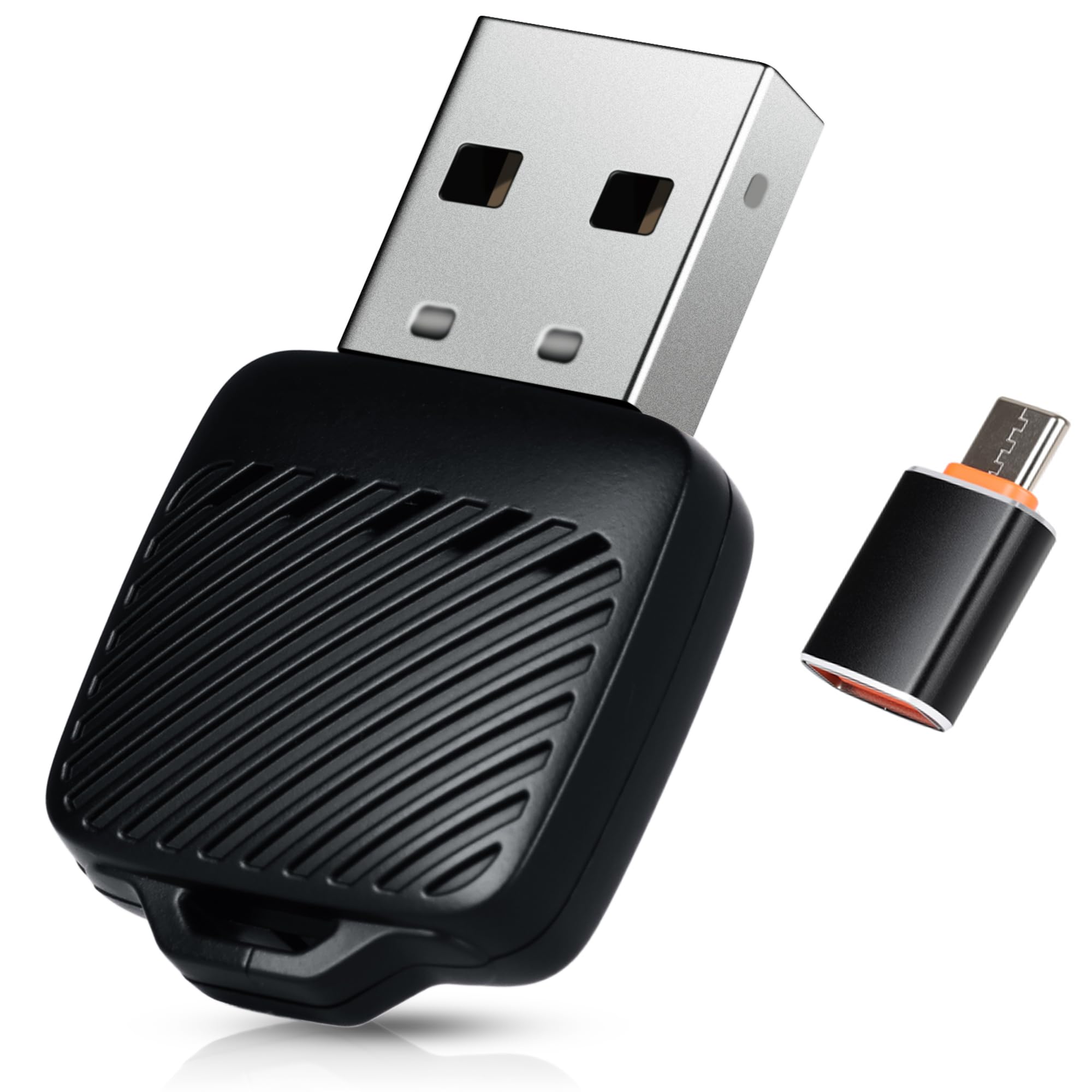Senza Fili Carplay e Senza Fili Android Auto Adattatore, 2 IN 1 Stick per Convertire Android Auto/Car Play Cablato in Wireless per Auto con CarPlay Cablato, Wireless Car Play Adattatore USB/Tipo-C
