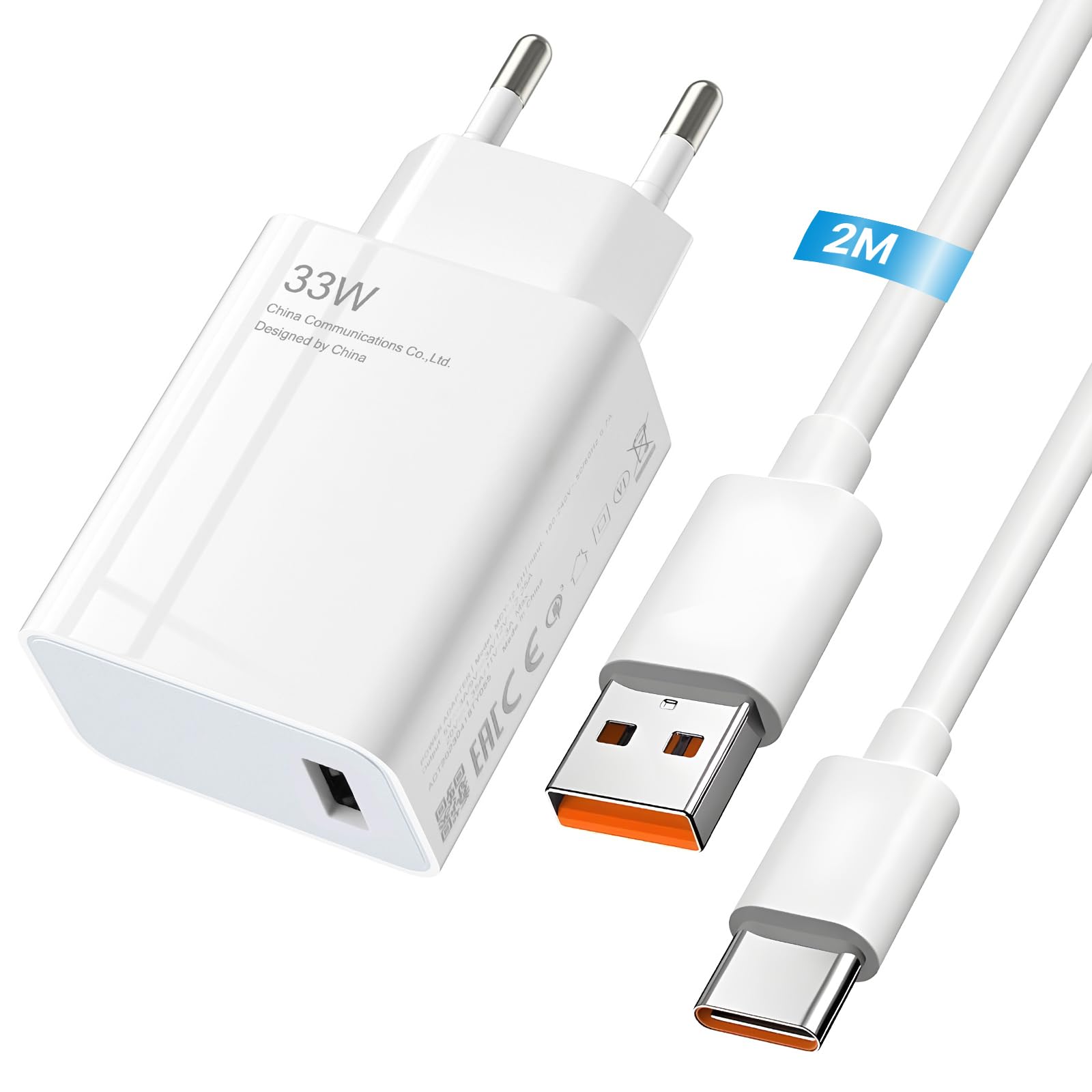 Caricabatterie Originale Xiaomi 33W con Cavo USB C 2M