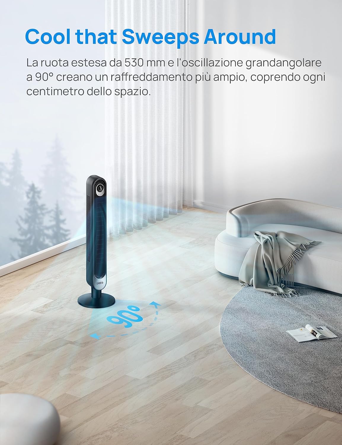 Dreo Ventilatore a Torre 106cm con Telecomando - immagine 4