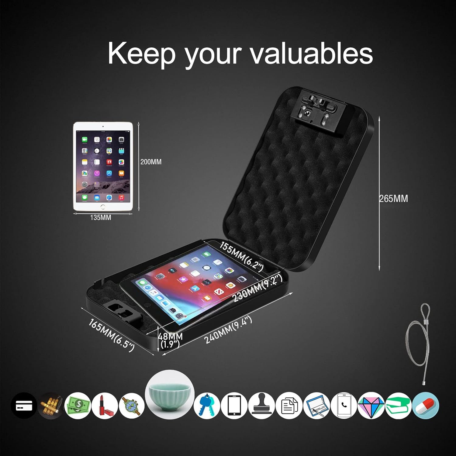 Cassetta di Sicurezza Portatile con Impronta Digitale - immagine 5