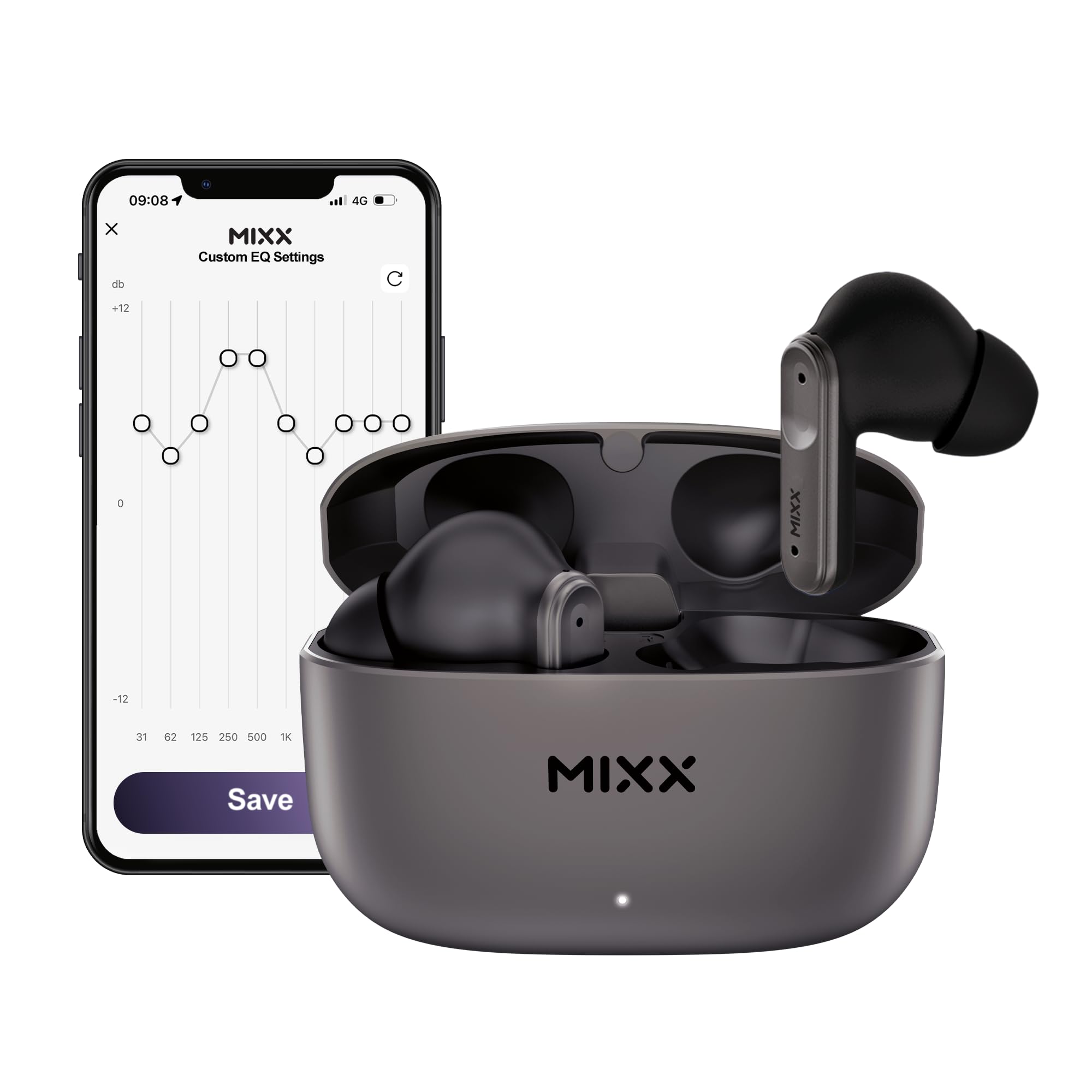 Mixx audio - Auricolari wireless Streambuds Custom 3 Nero