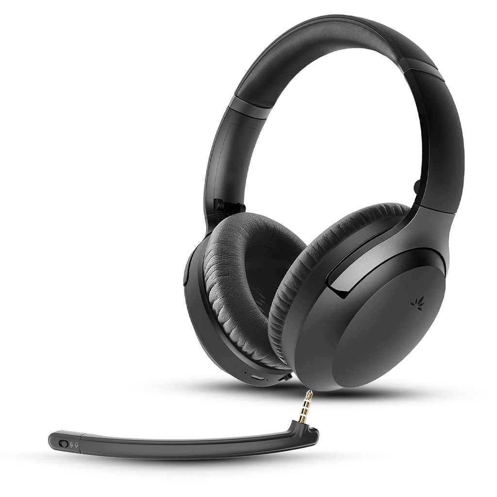 Avantalk Aria 3 - Cuffie Bluetooth 5.3 con Cancellazione Rumore e Microfono per Chiamate chiare e Musica, Cuffie Wireless con Microfono Staccabile e Cancellazione Attiva Rumore per PC e Telefono