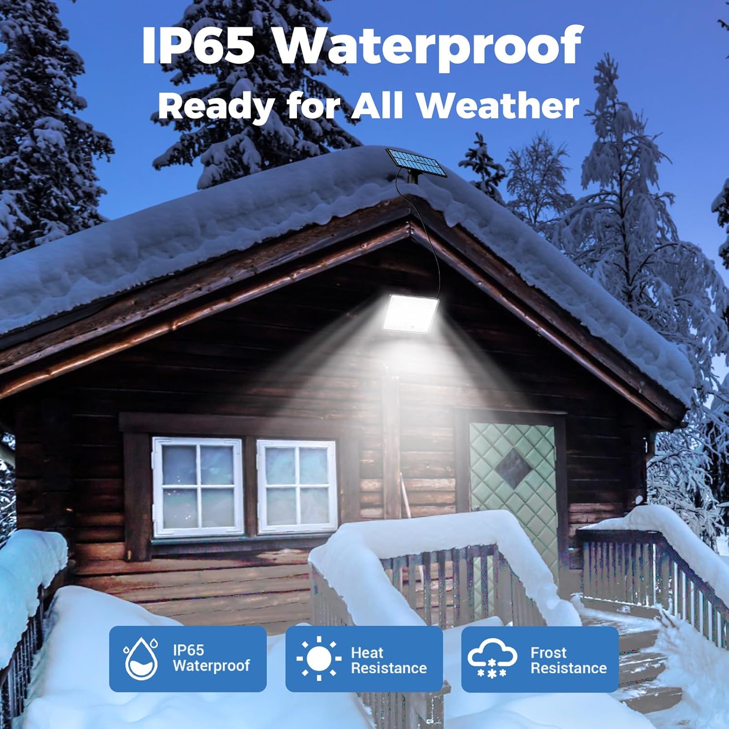 Peasur Luce Solare Led Esterno 348LED con Sensore - immagine 4