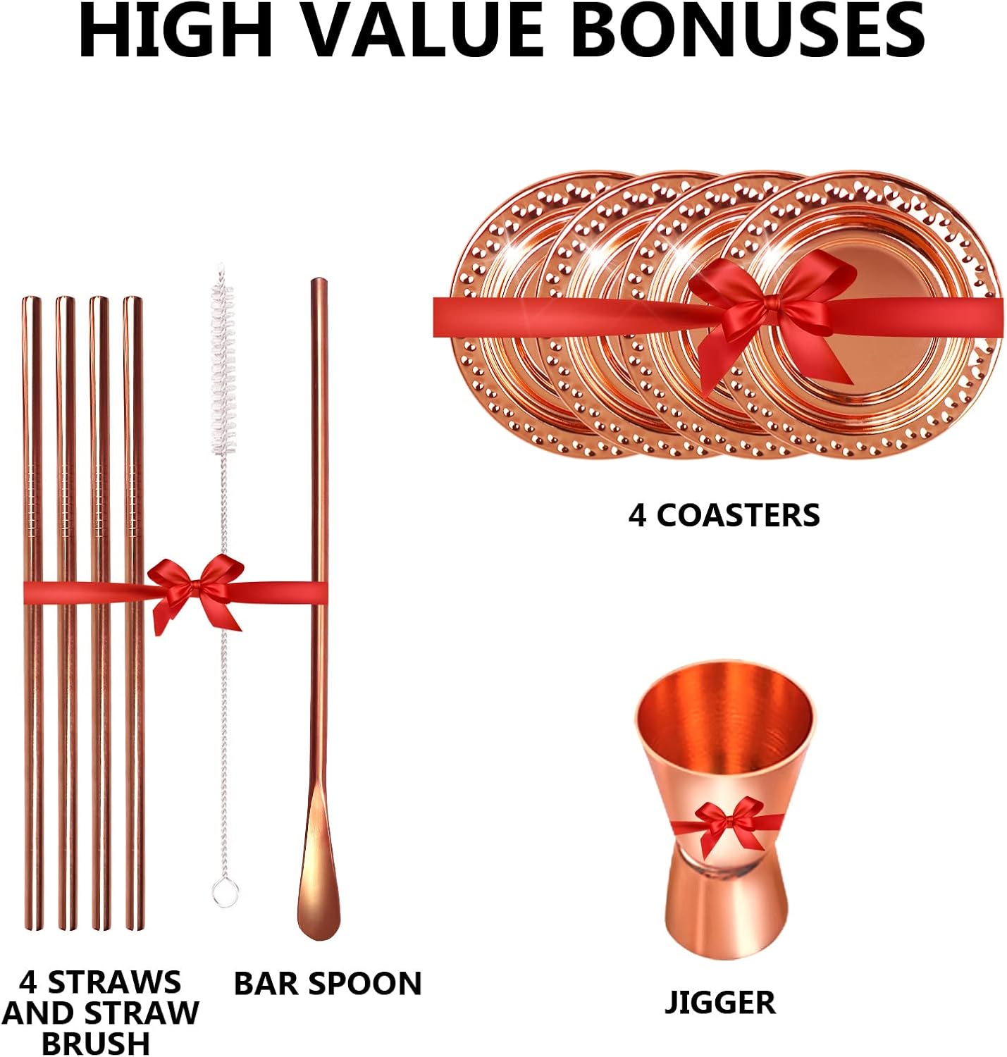 LIVEHITOP Bicchieri Moscow Mule Rame 530 ML - immagine 5