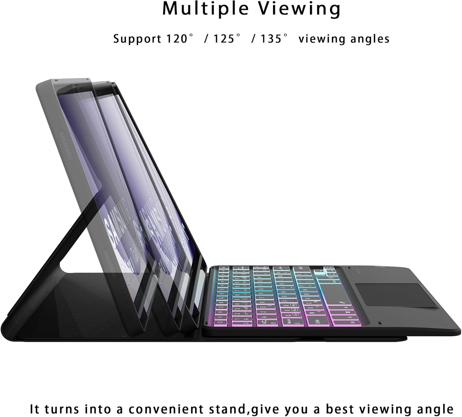 Custodia con Tastiera AZERTY per Samsung Galaxy Tab A9+ 11" - immagine 8