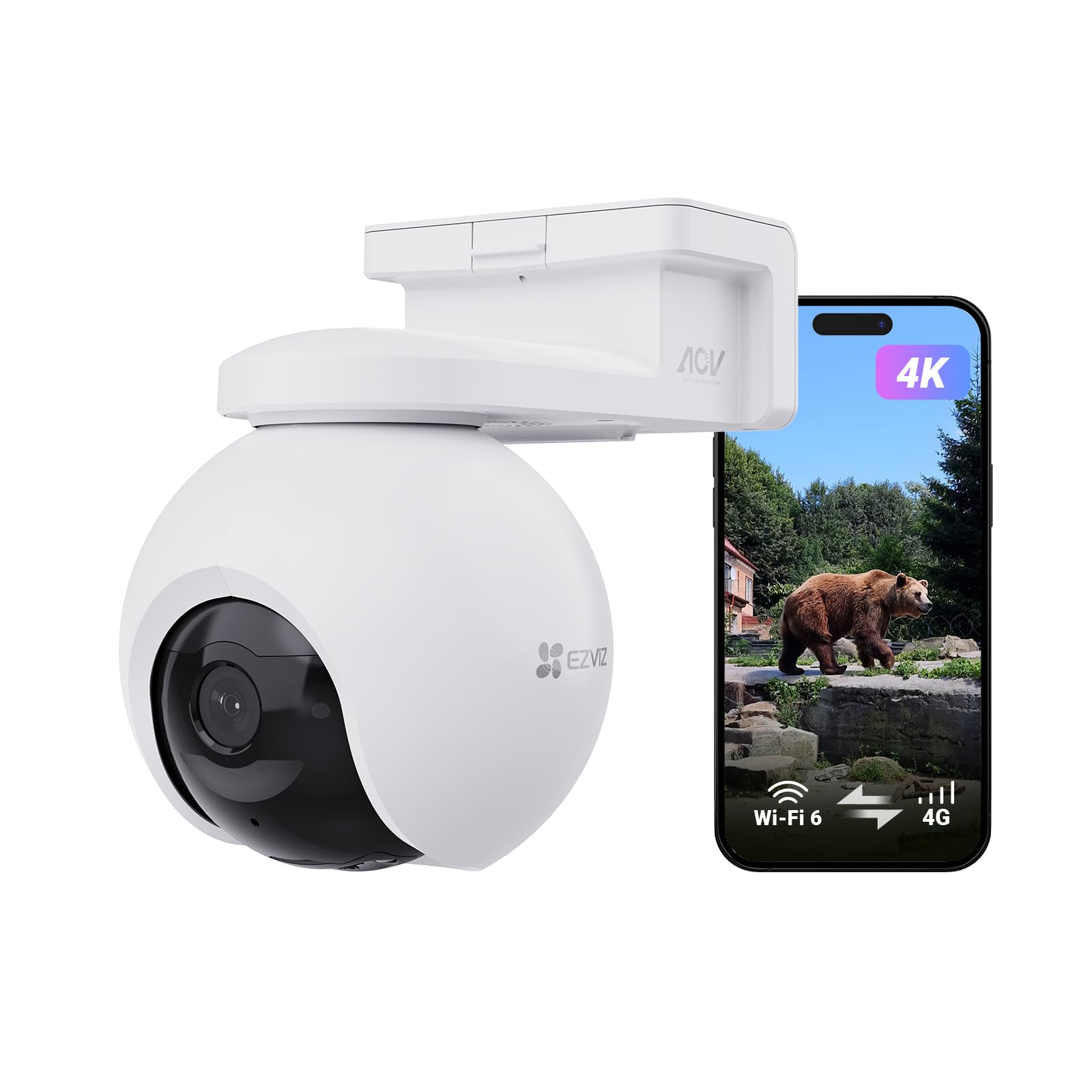 Ezviz EB8 Pro - Telecamera Esterno 4K 360° PTZ 4G LTE