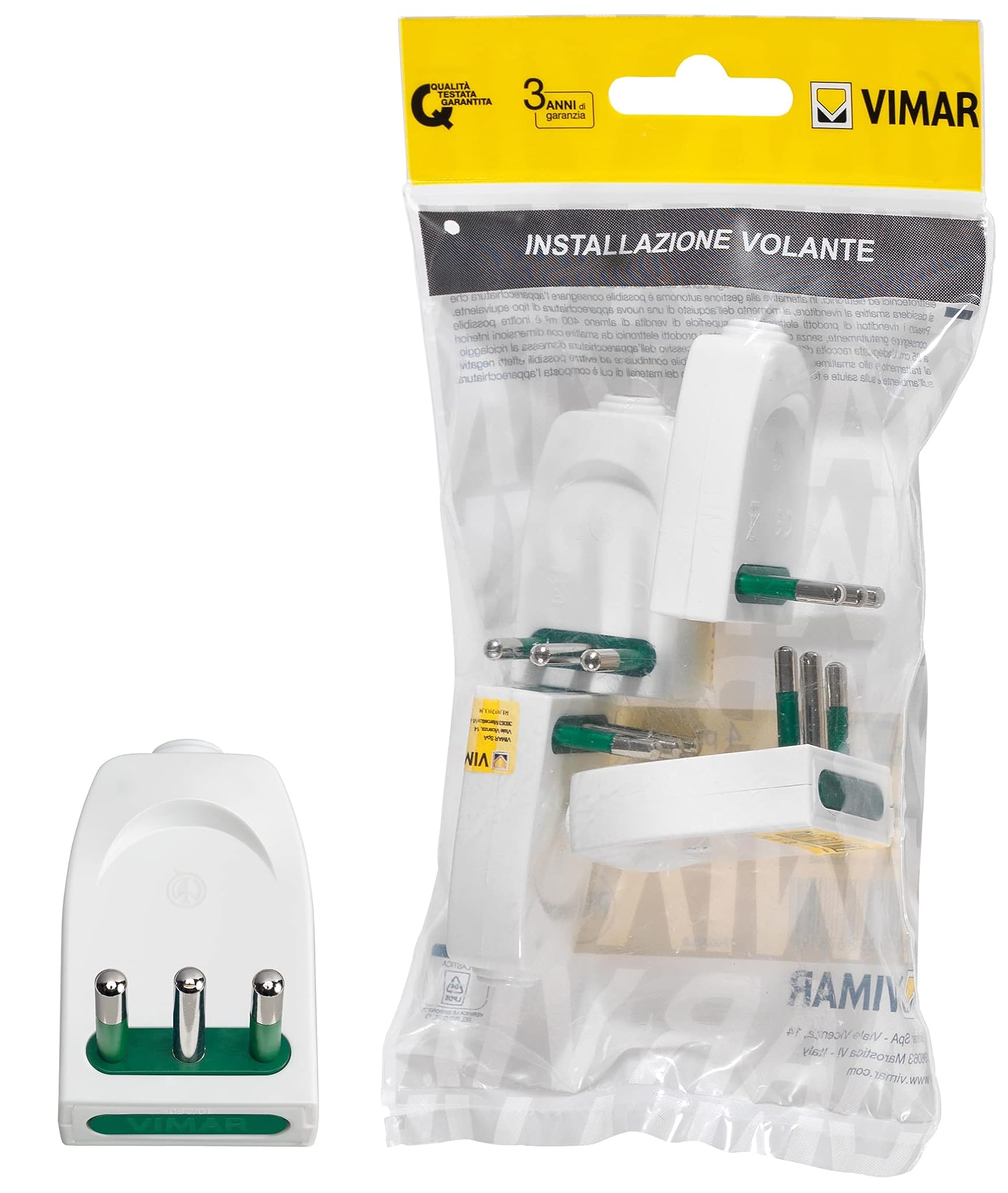 Vimar FP00203.B Spina Piccola SICURY 2P+T 10A