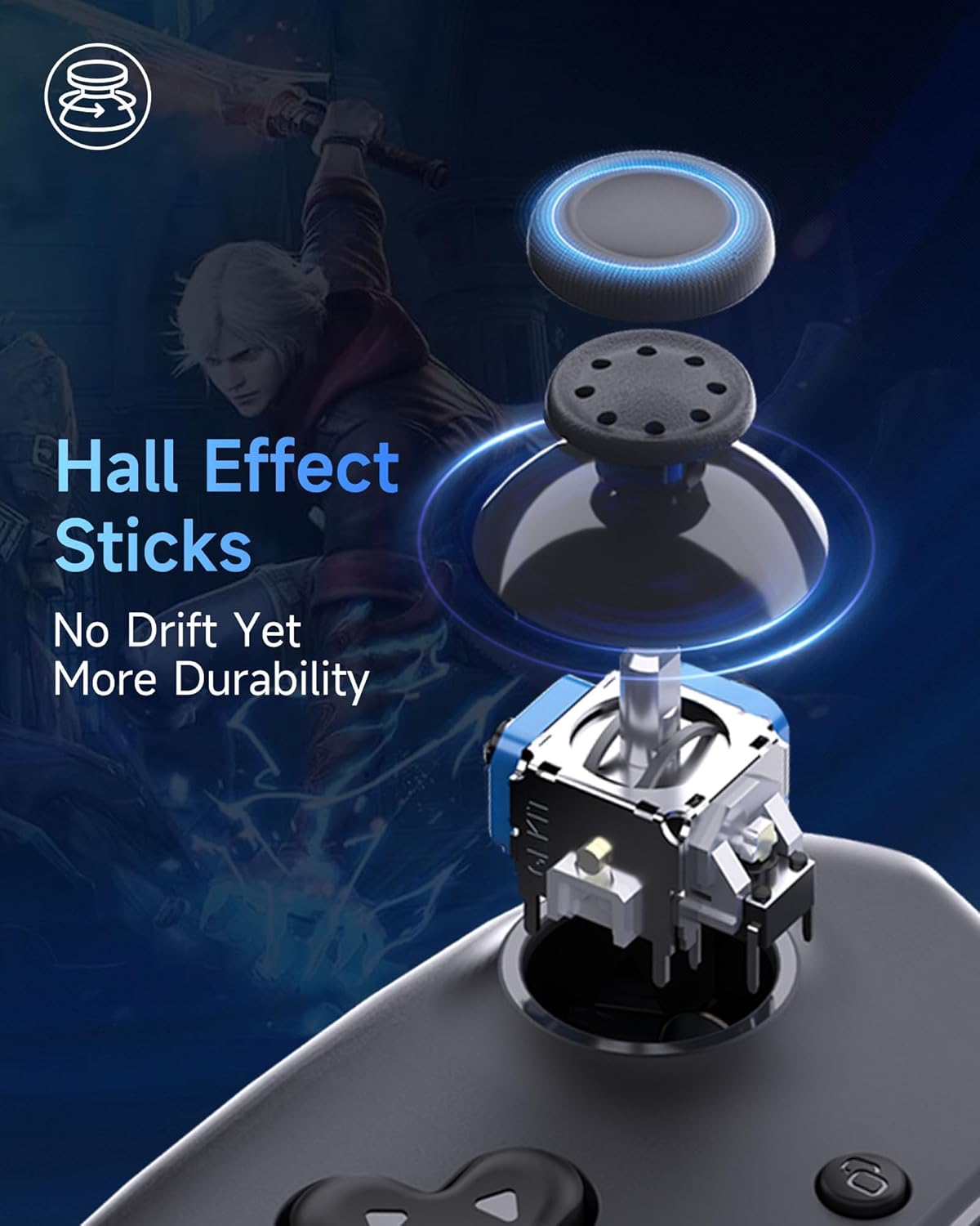 EasySMX M15 Controller Smartphone Android Bluetooth, Nero - immagine 5