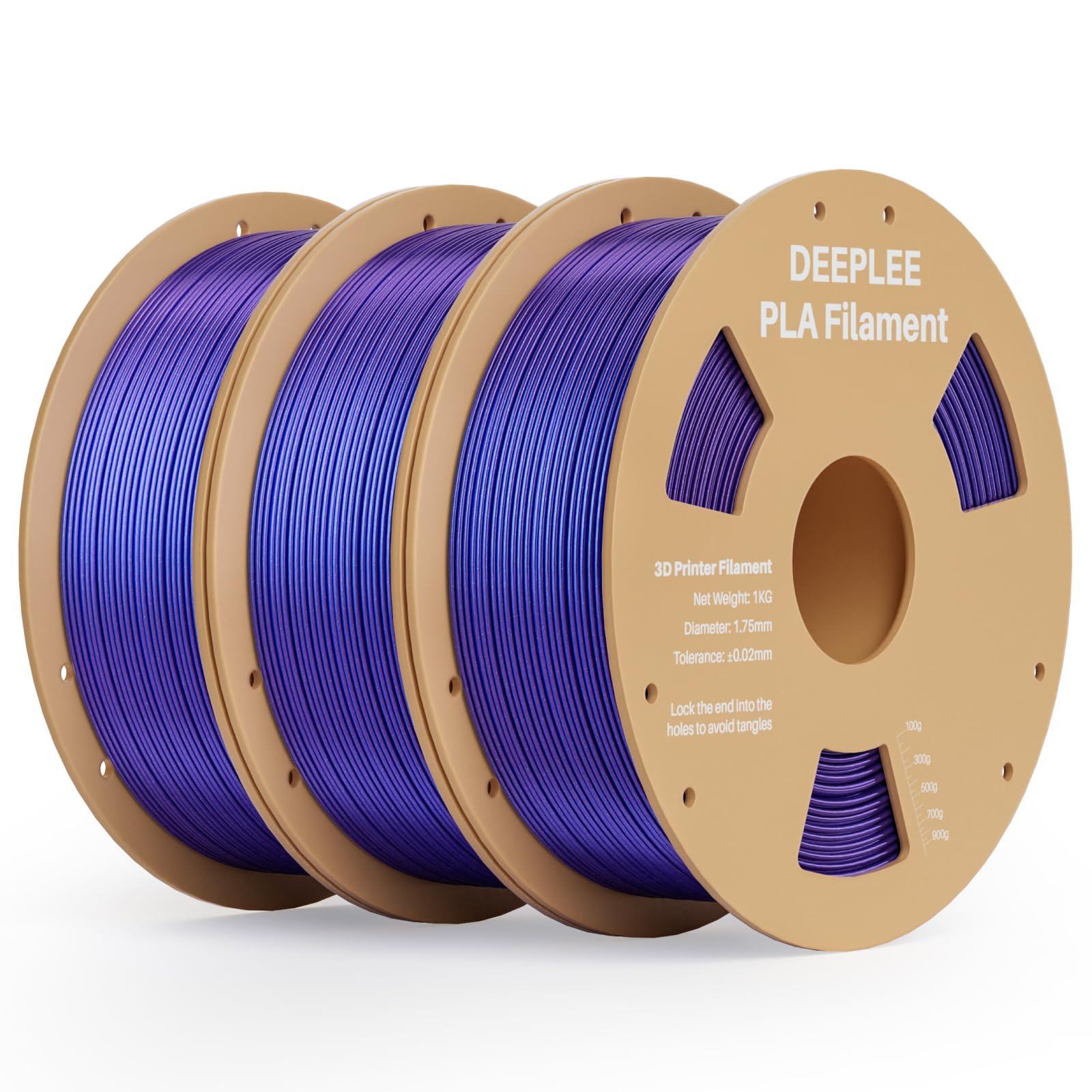 DEEPLEE Silk PLA 1,75 mm Galaxie Lilla 3 KG