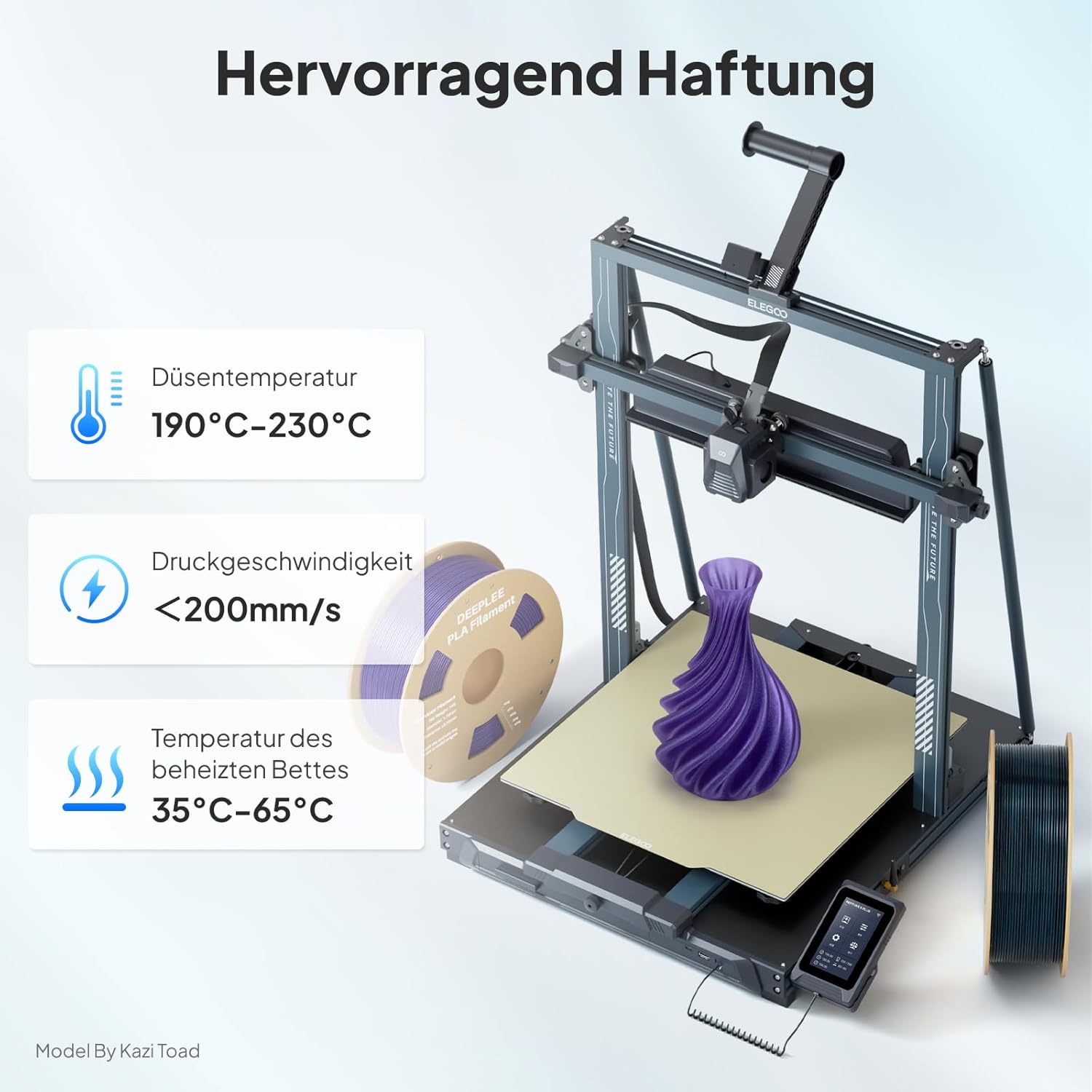 DEEPLEE Silk PLA 1,75 mm Galaxie Lilla 3 KG - immagine 7