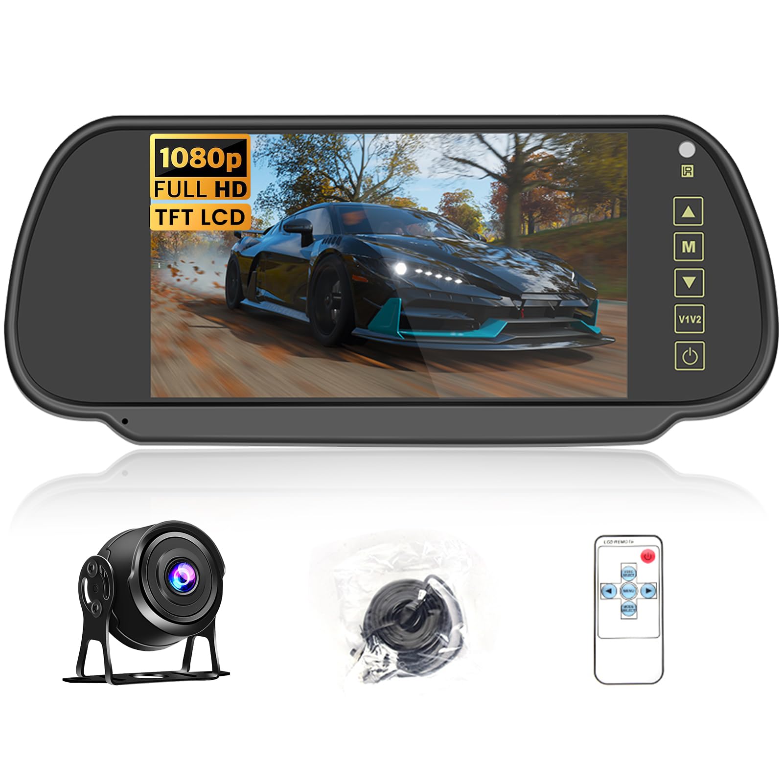 Hikity Telecamera Retromarcia Wireless con Monitor 7 Pollici