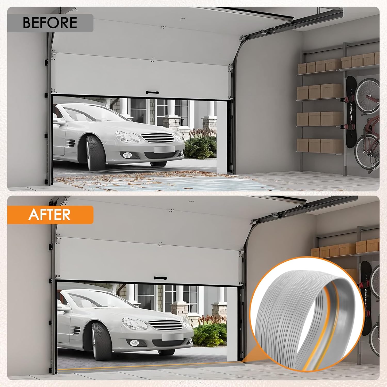 Guarnizione Porta Garage Universale 6m x 80mm - immagine 5