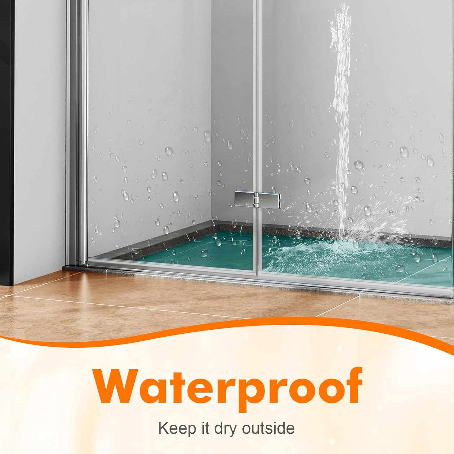 Ibergrif M102-100 Guarnizione Doccia Sottoporta 100cm - immagine 4