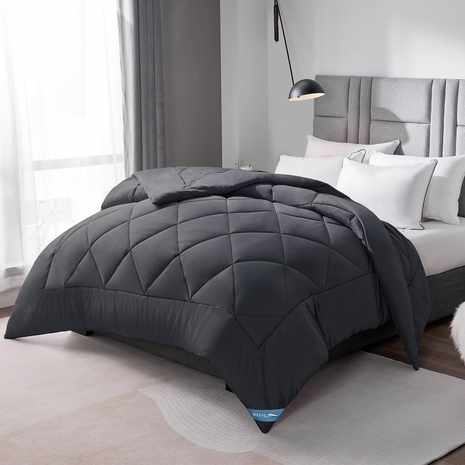 Wavve Piumino Letto Matrimoniale 4 Stagioni 220x240, Grigio