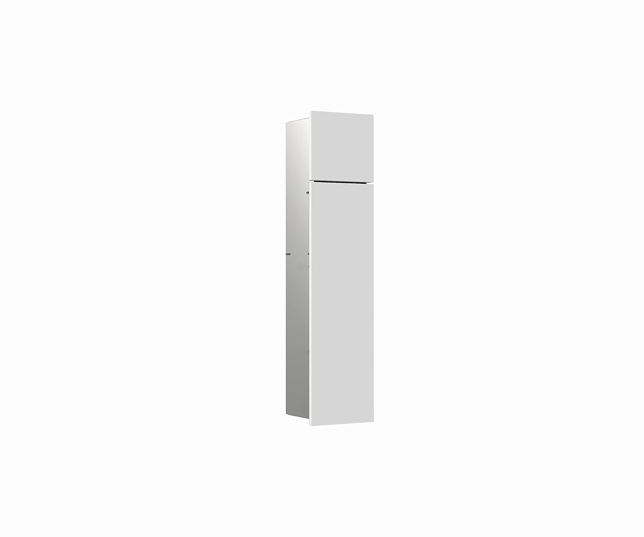 Asis Pure - Armadio da Incasso con Porta Carta Igienica, Bianco Opaco