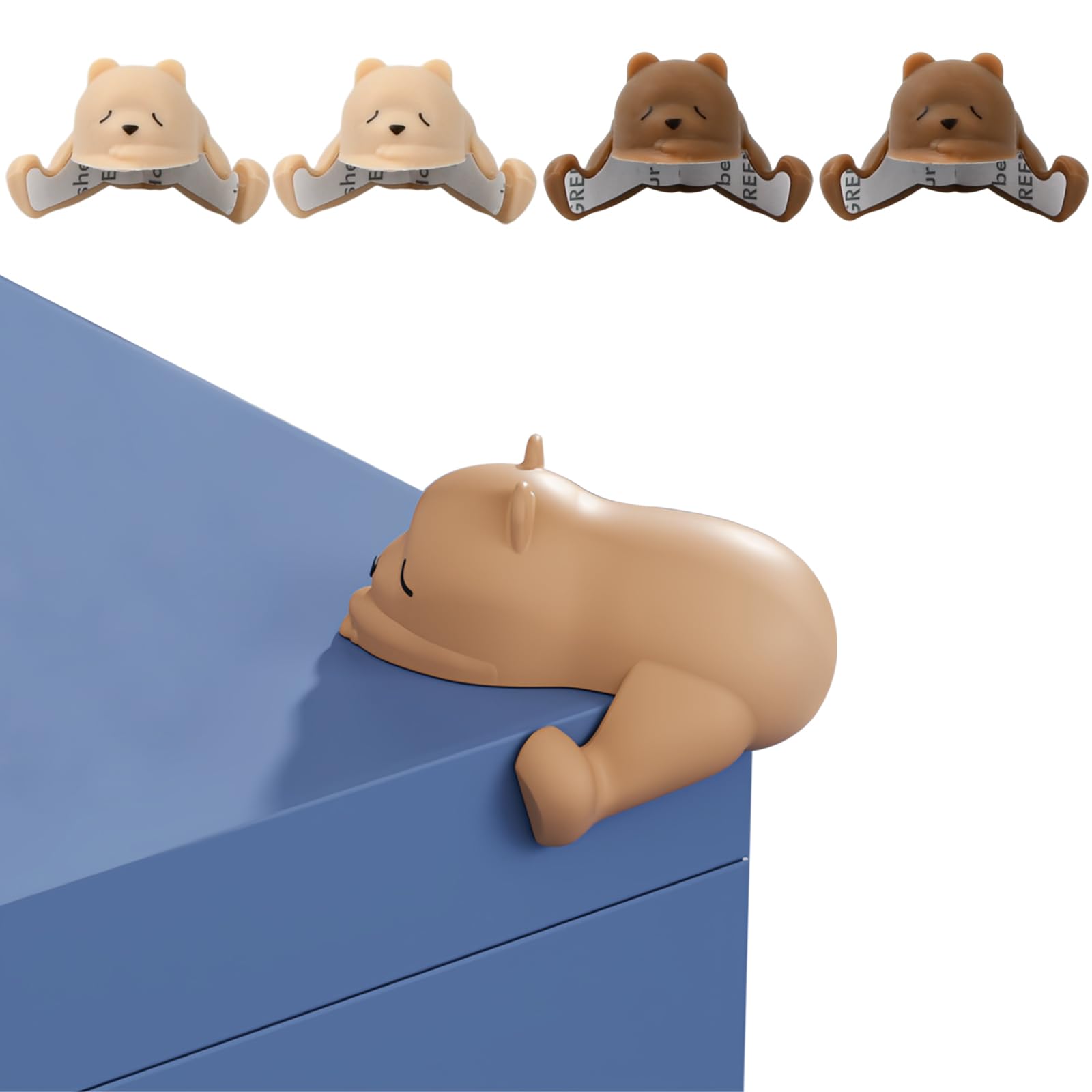 4 Pezzi Paraspigoli, Protezione Angolare in Silicone, Protezione Angoli e Bordi Paraspigoli, Angoli di Protezione Anticollisione Del Tavolo, Protezione per Cuscino Angolare (albicocca e caffè)