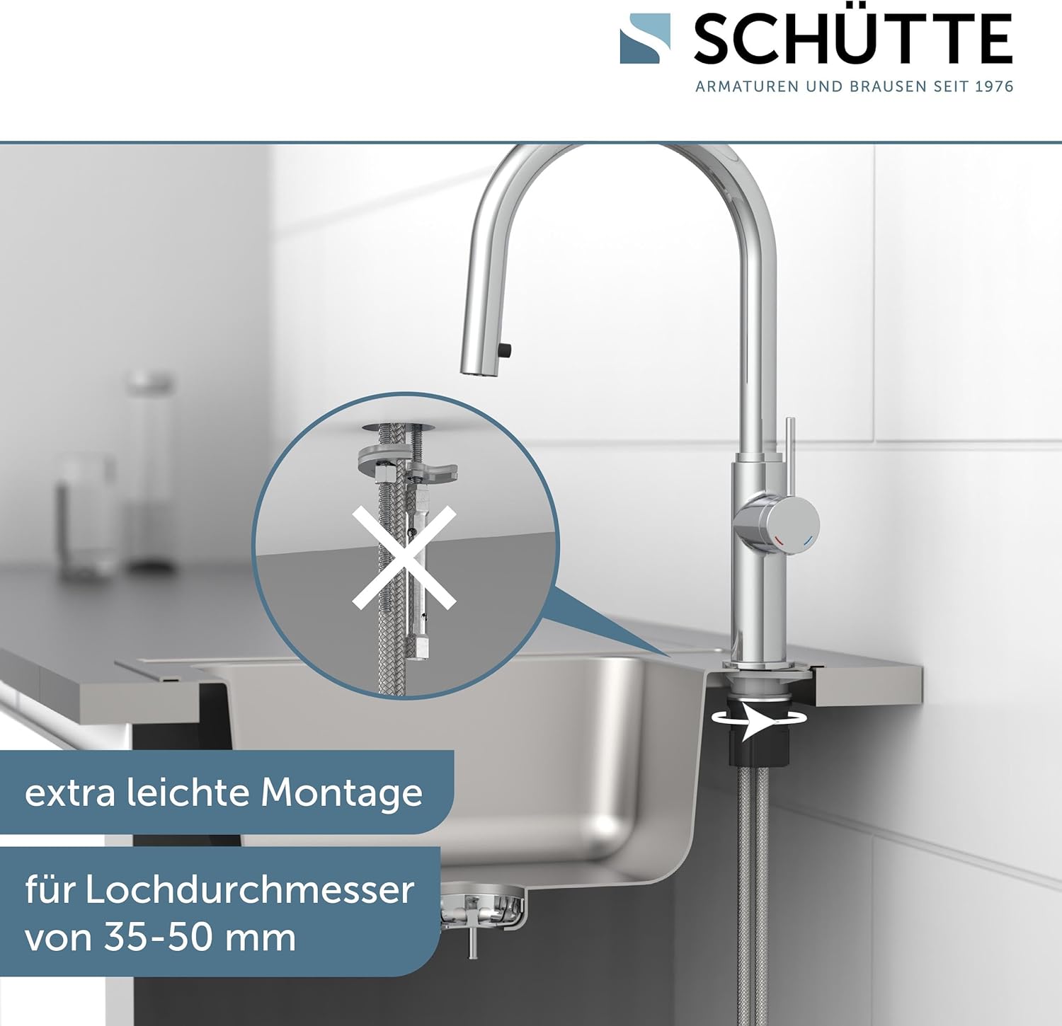 Schütte Blackpool 79516 - Rubinetto Cucina Cromato - immagine 2