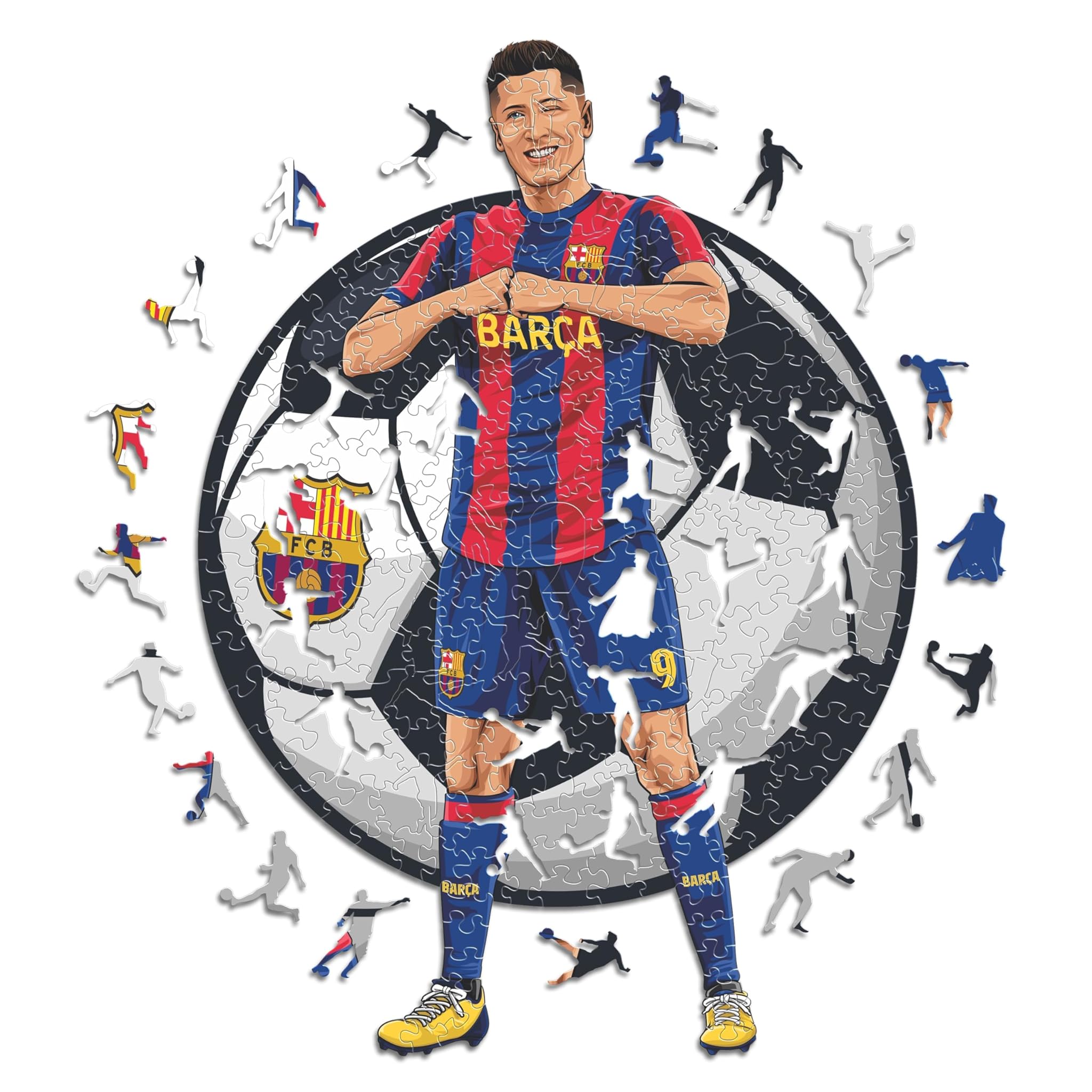 Iconic Puzzles - Puzzle in Legno Barcellona Robert Lewandoski