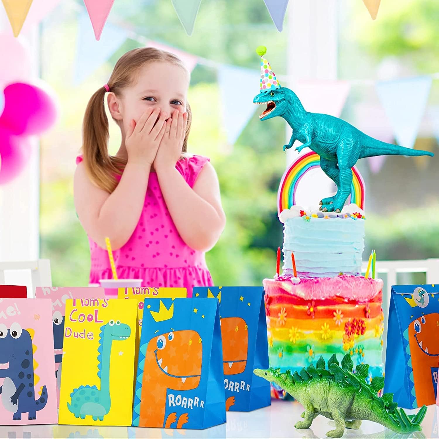 Sacchetti Regalo di Carta Dinosauro 40 Pezzi - immagine 5