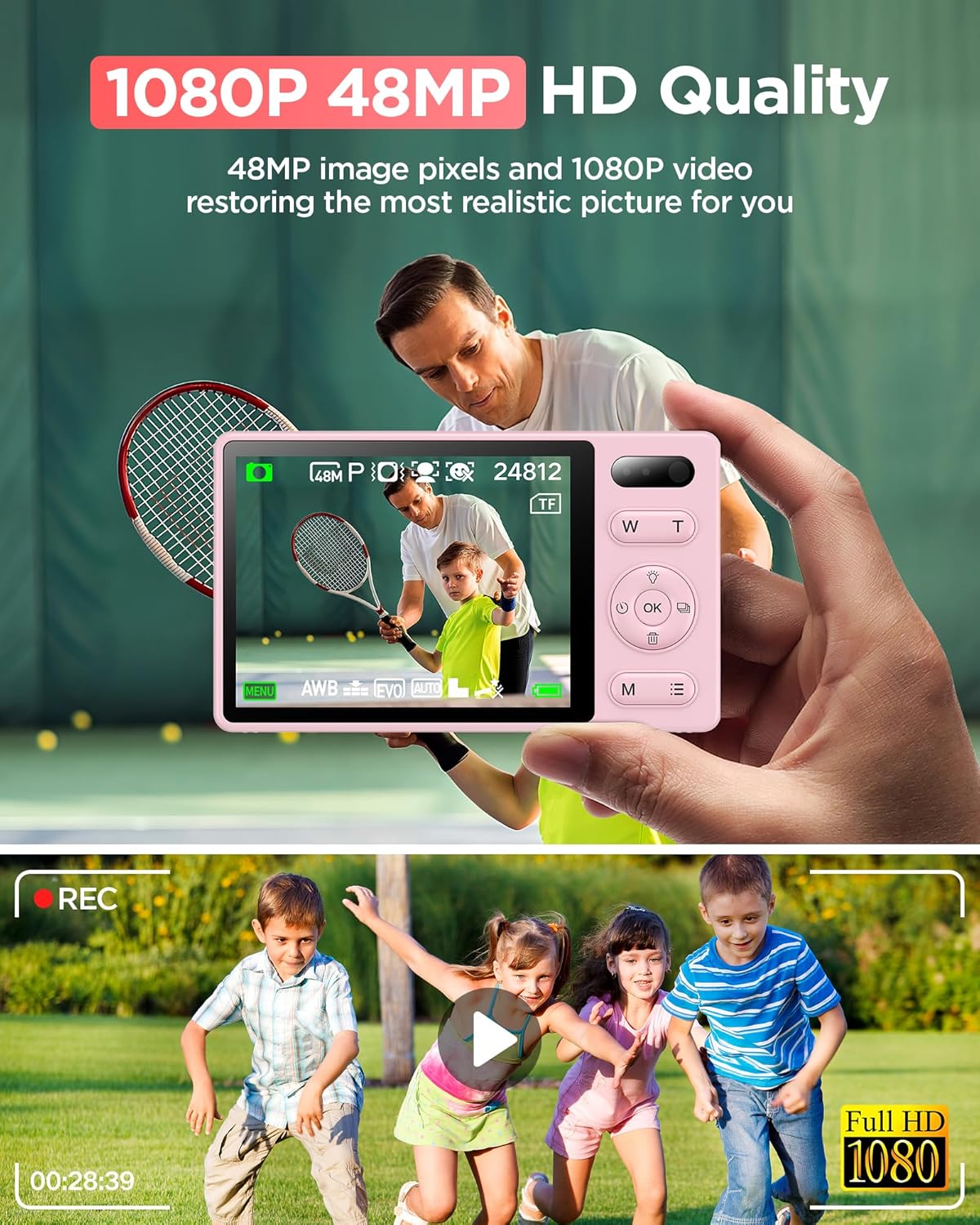 Fotocamera Digitale Bambini 64GB 48MP Anti-Shake - immagine 2