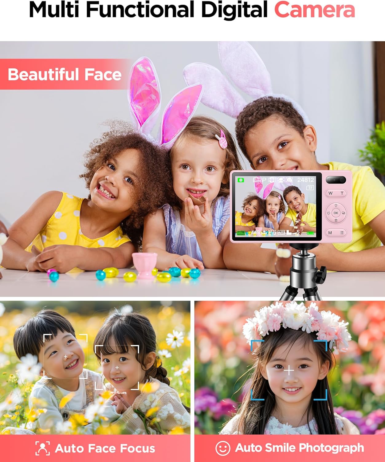 Fotocamera Digitale Bambini 64GB 48MP Anti-Shake - immagine 7