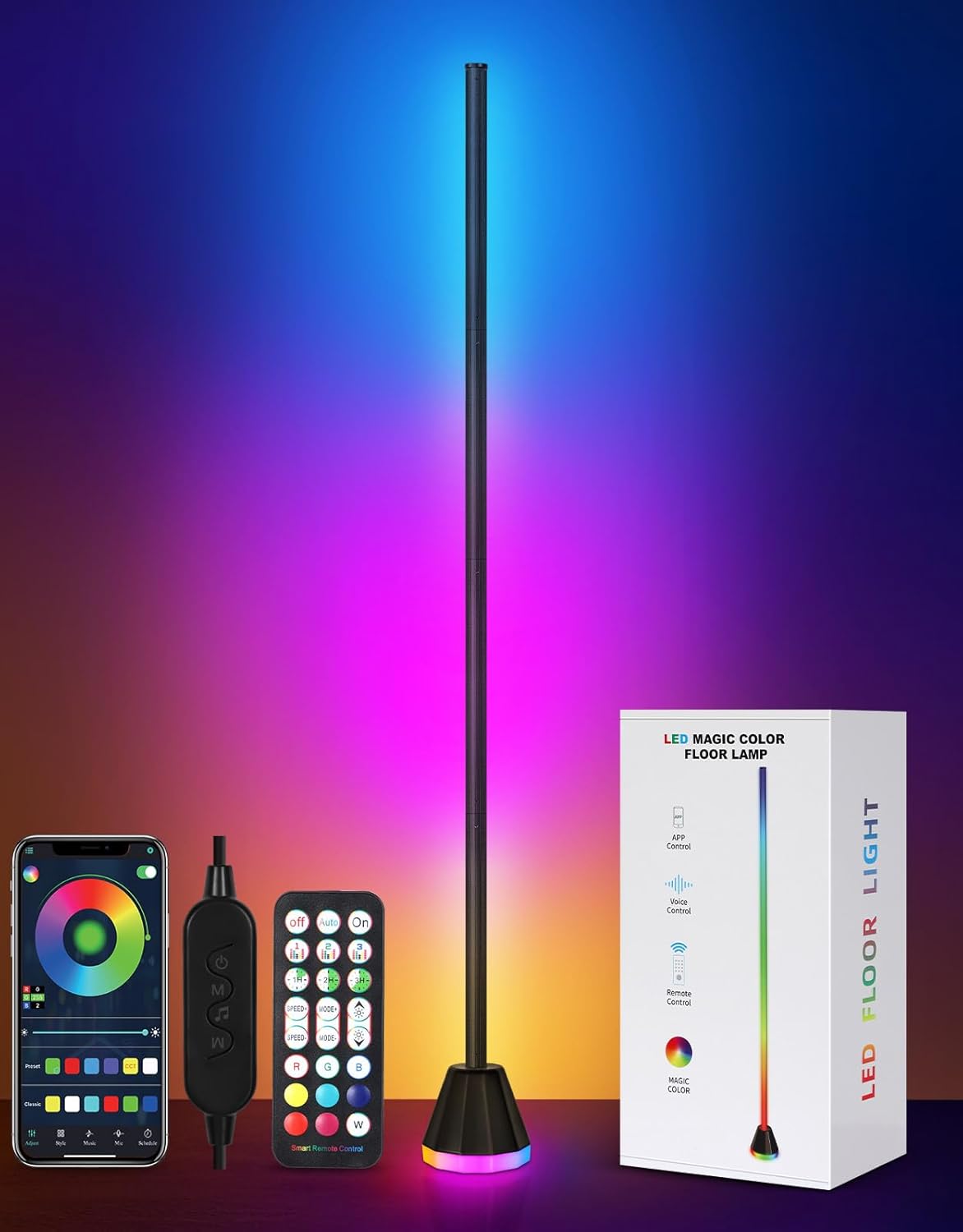 Outon Lampada da Terra LED RGBCW Dimmerabile - immagine 1