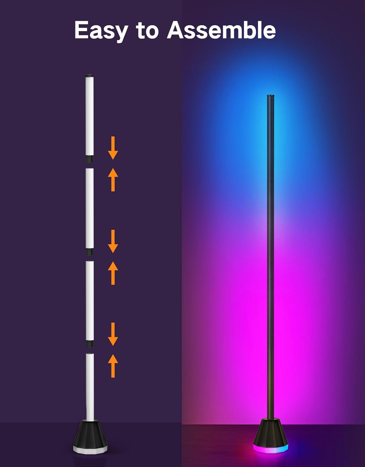 Outon Lampada da Terra LED RGBCW Dimmerabile - immagine 9