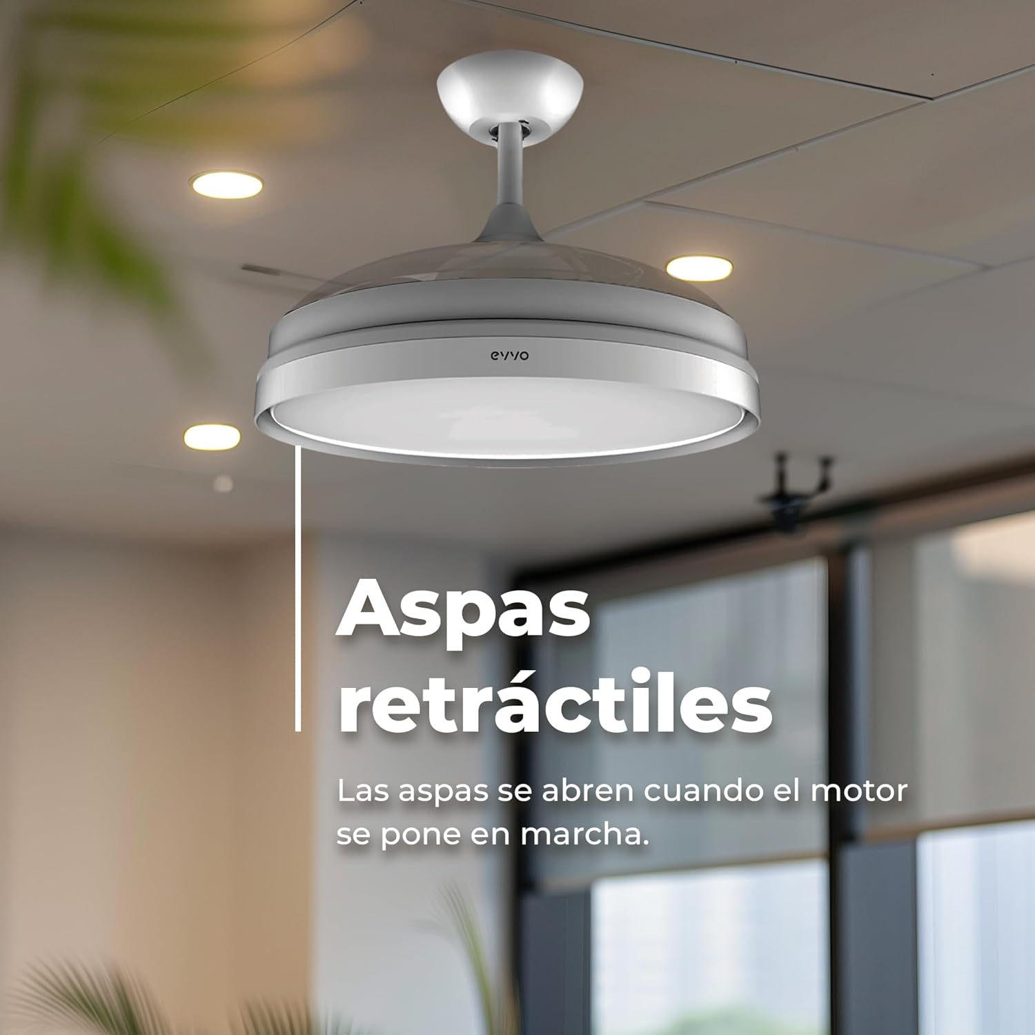 Evvo Ventilatore da Soffitto con Luce Ø107 cm - immagine 4