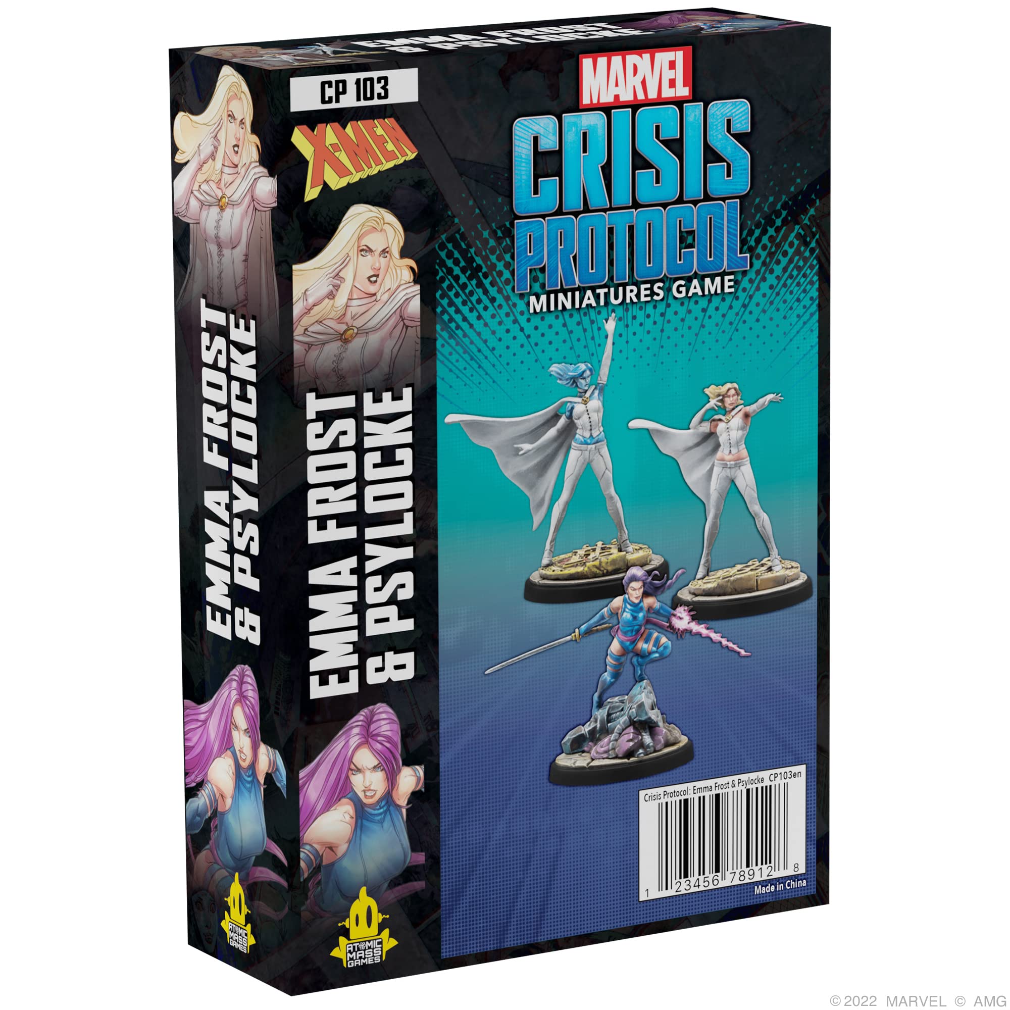 Marvel Crisis Protocol Emma Frost & Psylocke Character Pack,Gioco di battaglia in miniature,Gioco di strategia per adulti,Età 14+,Tempo di gioco medio 90 minuti,Realizzato da Atomic Mass Games