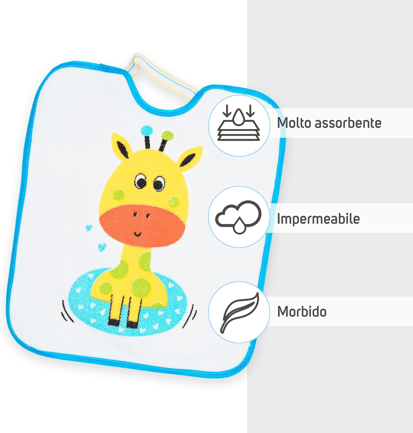 Ti TIN Set 4 Bavaglini Asilo con Elastico 32x28 cm - immagine 3