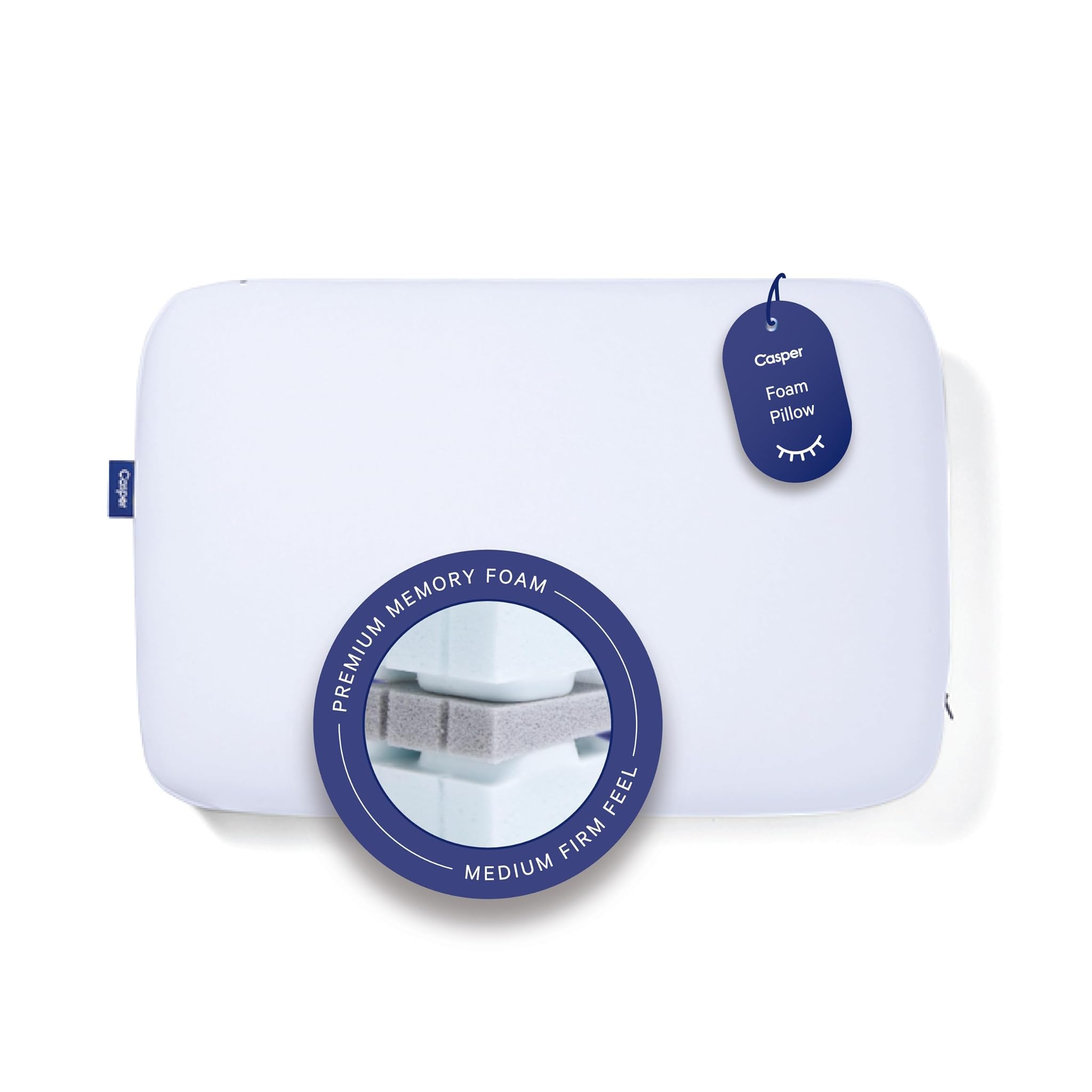 Casper Sleep Foam Cuscino King, bianco