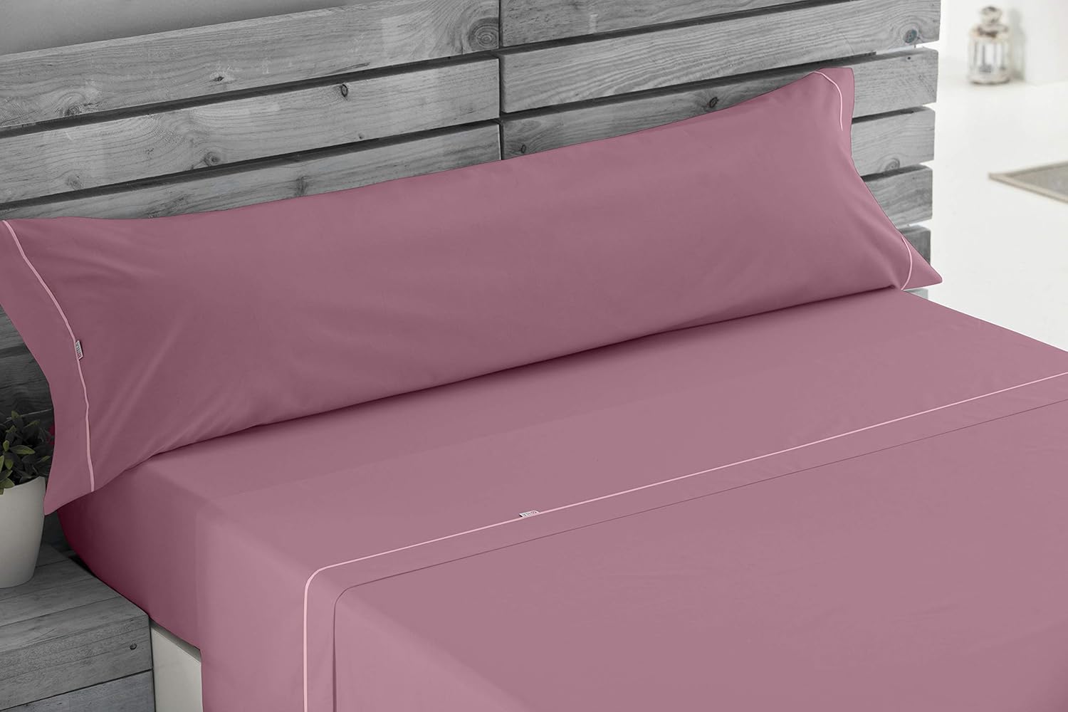 Juego de Sábanas Liso Color Cuarzo - Cama 160 - immagine 3