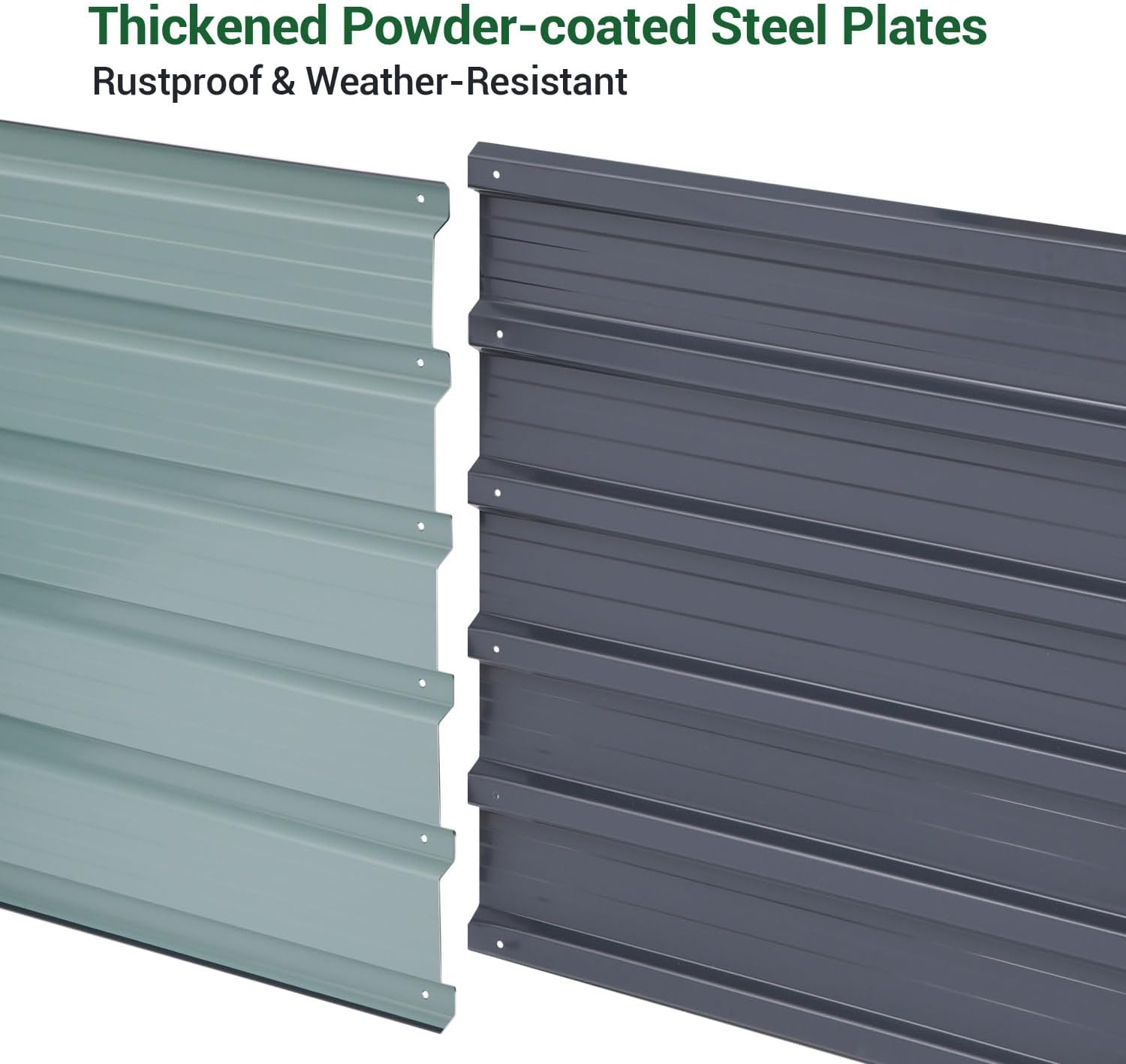 Ohuhu Aiuola rialzata in metallo, 240 x 90 x 45 cm - immagine 5