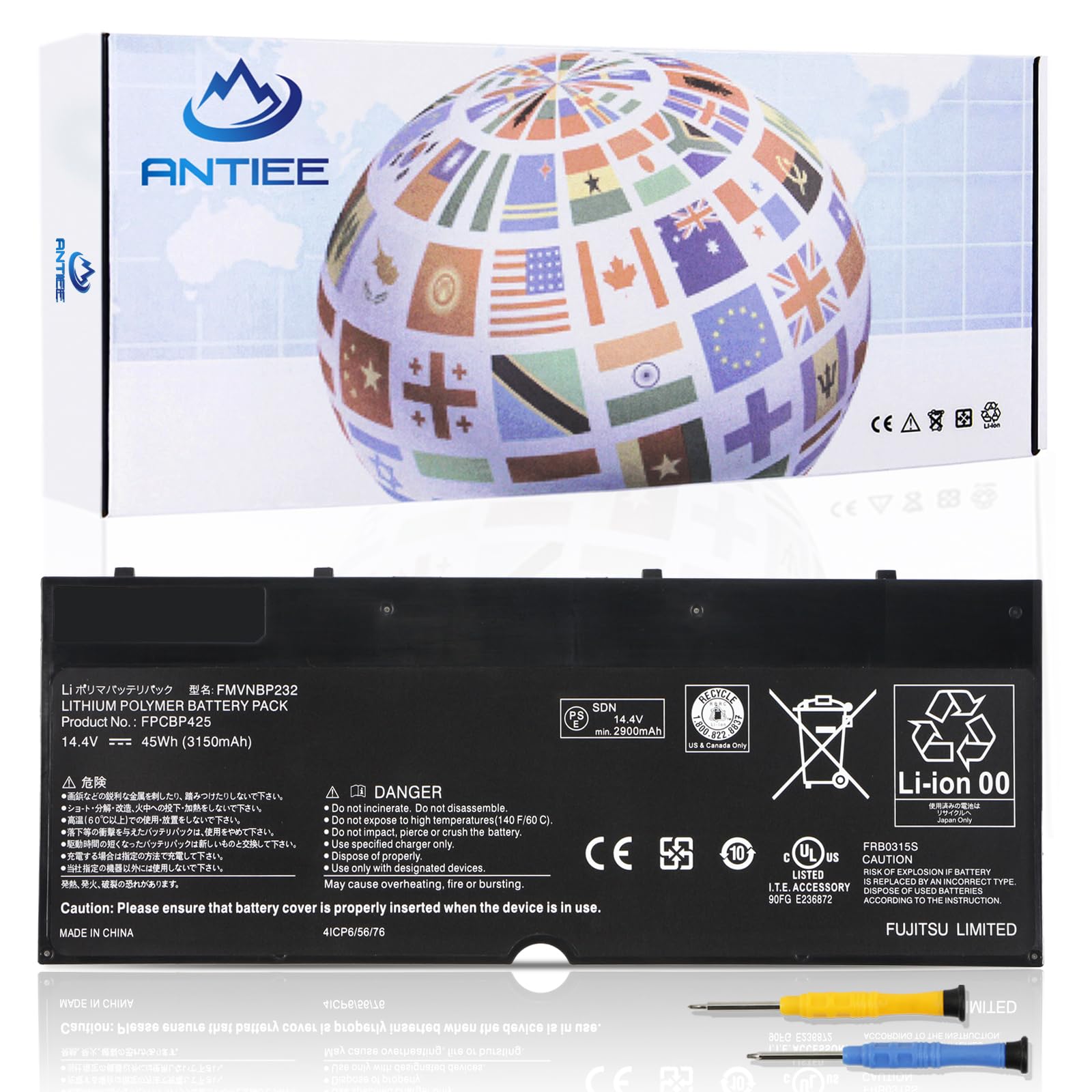 Antiee FPCBP425 Batteria Laptop per Fujitsu LifeBook