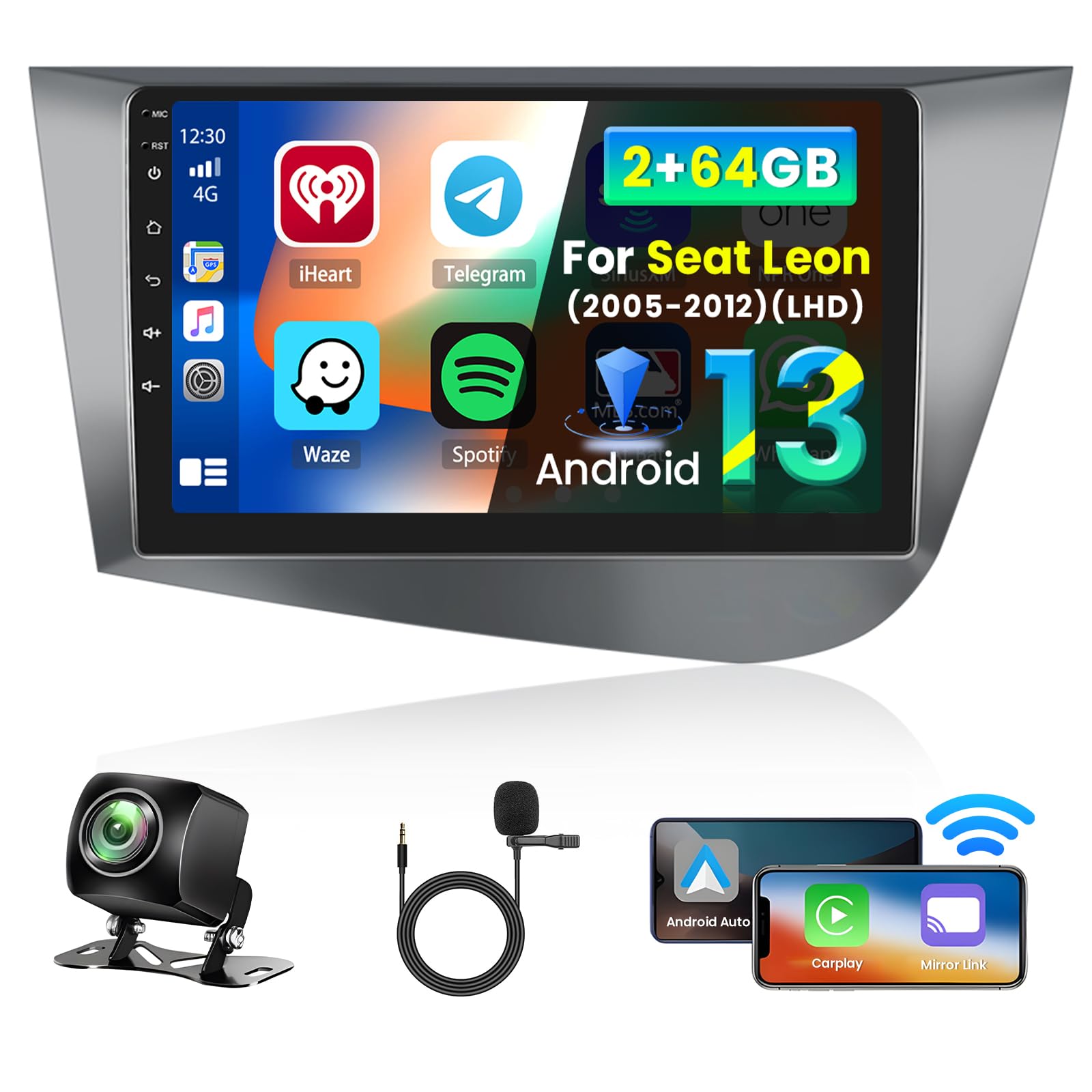 Inefala Android 13 Autoradio per Seat Leon 2005-2012