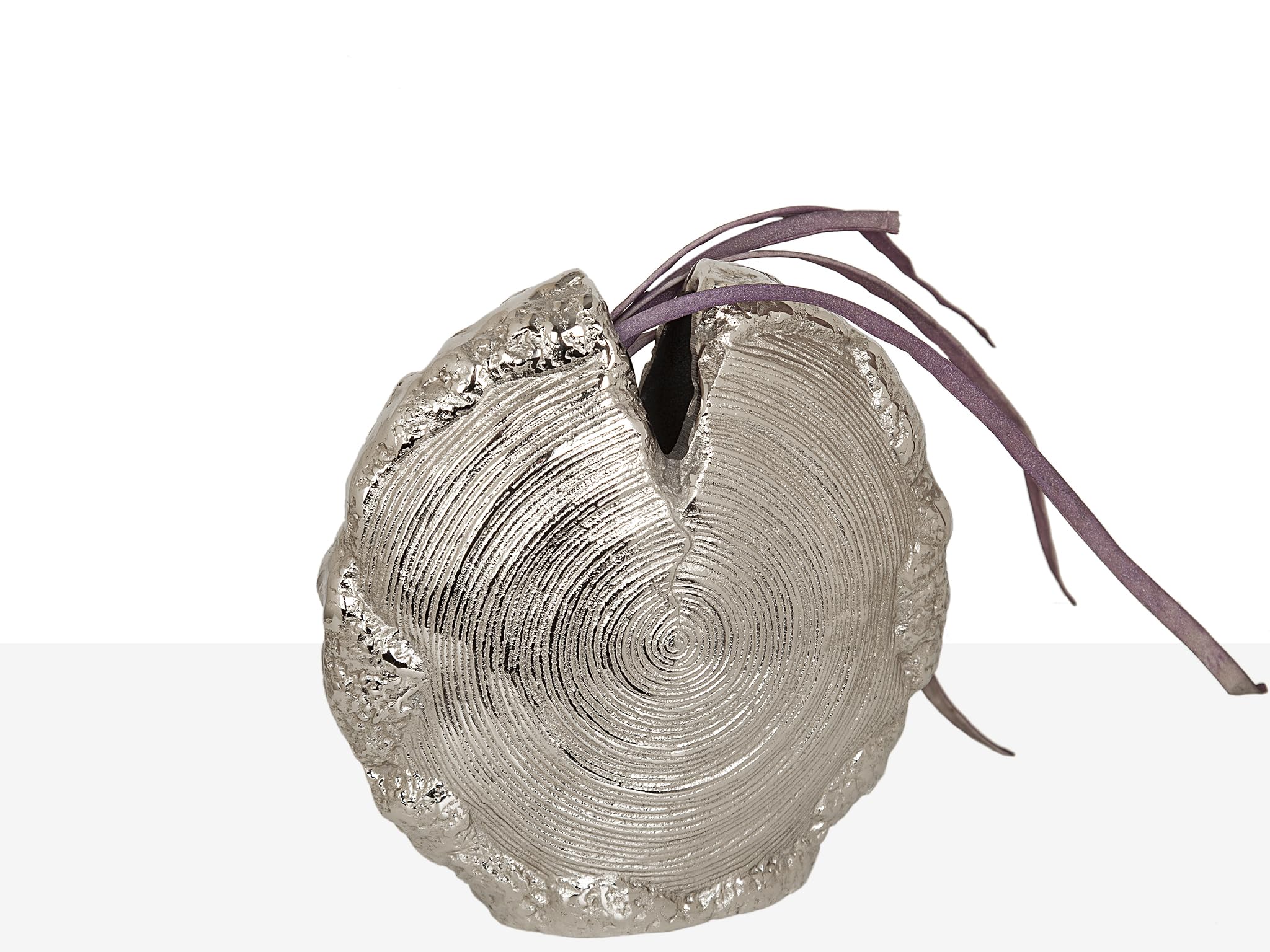 FLORERO REDONDO ALUMINIO PLATEADO