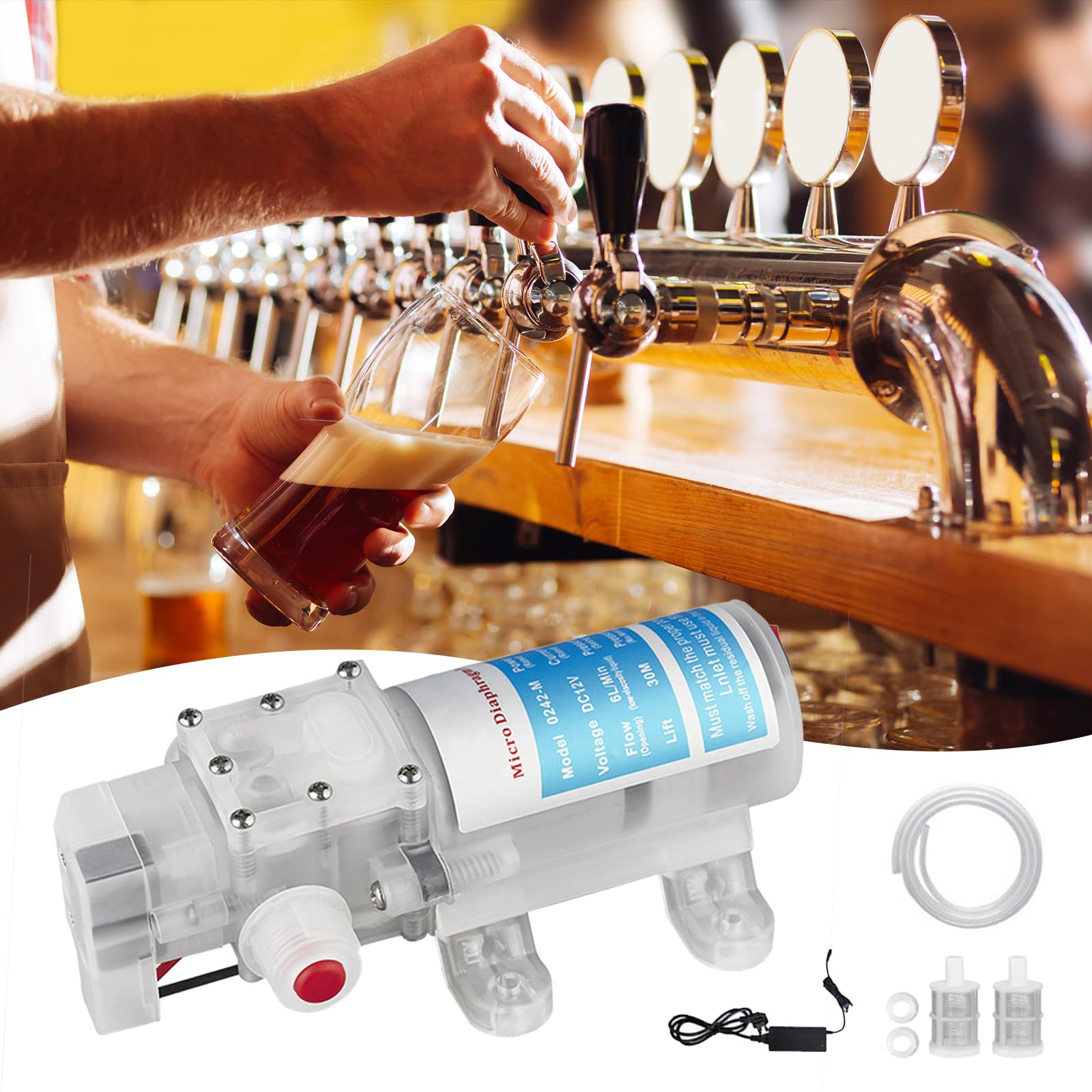 Pompa Travaso Liquidi Elettrica per Vino e Birra