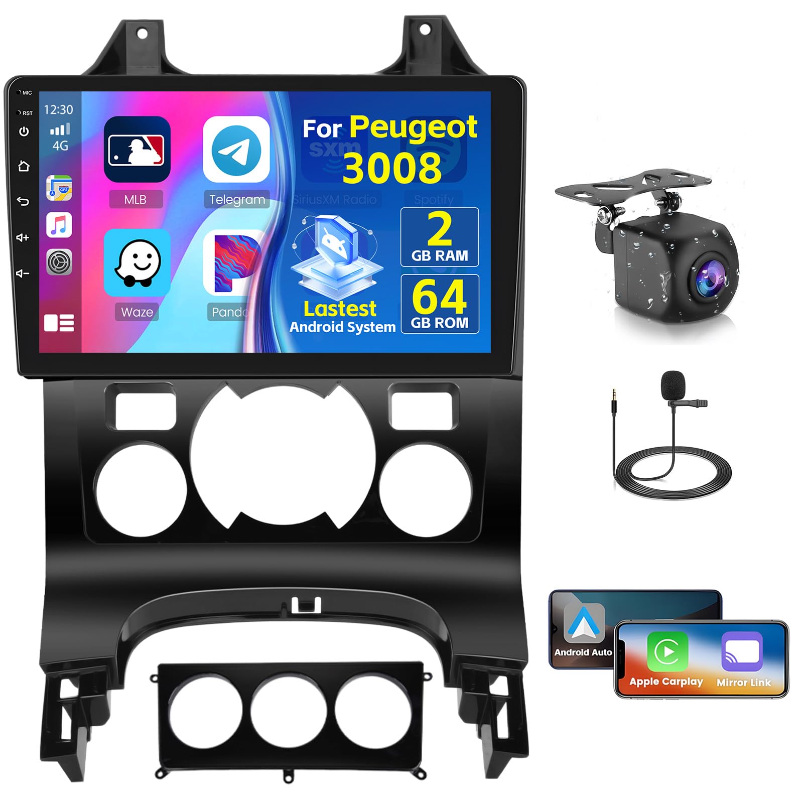 Inefala Radio Android 15 per Peugeot 3008 2009-2015