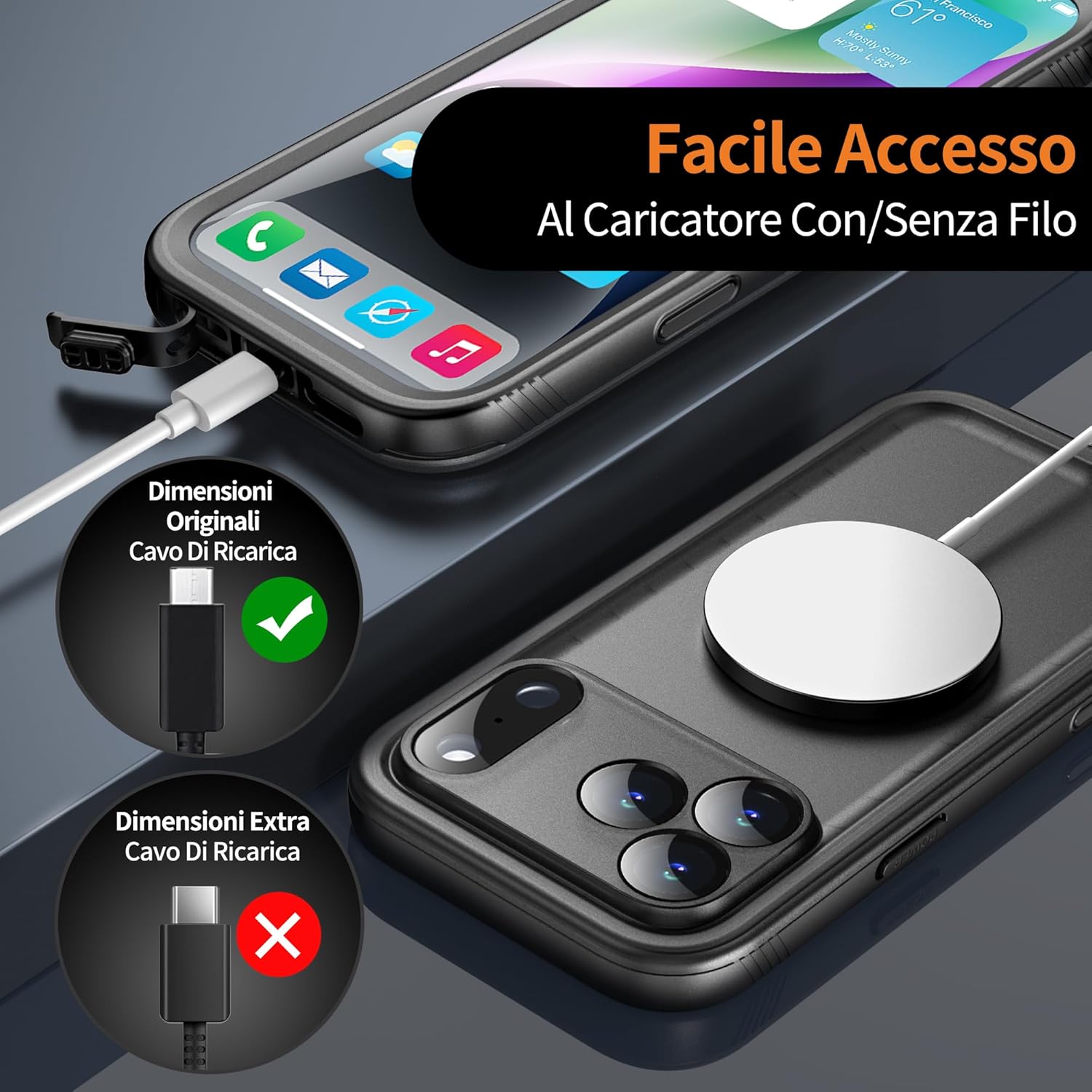 Cozycase Cover Protettiva iPhone 17 Pro IP68 Antiurto - immagine 11