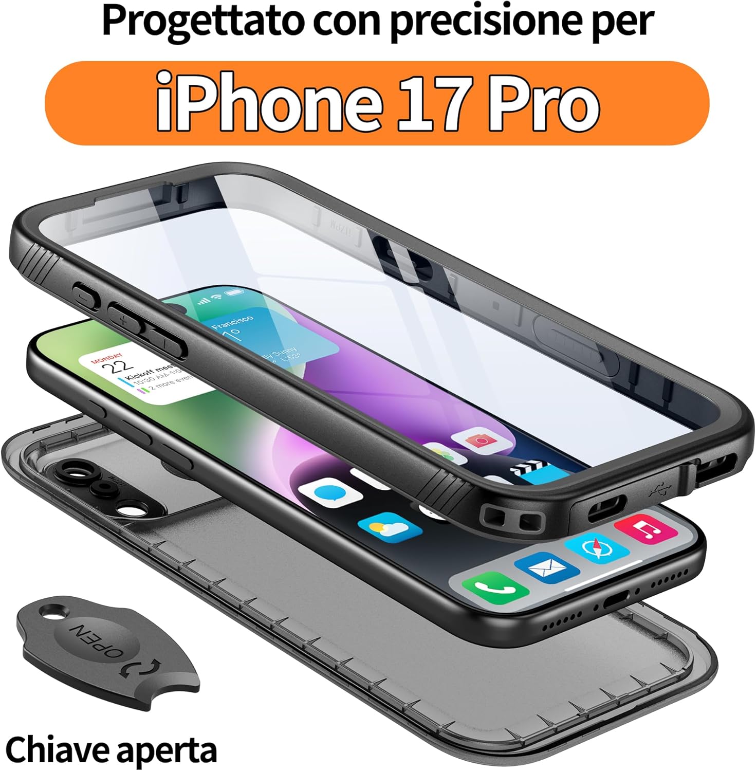 Cozycase Cover Protettiva iPhone 17 Pro IP68 Antiurto - immagine 3