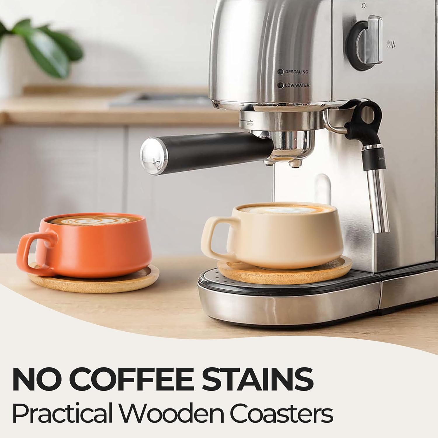 Miamio - Set 4 Tazze da Caffè 320ml in Gres - immagine 3