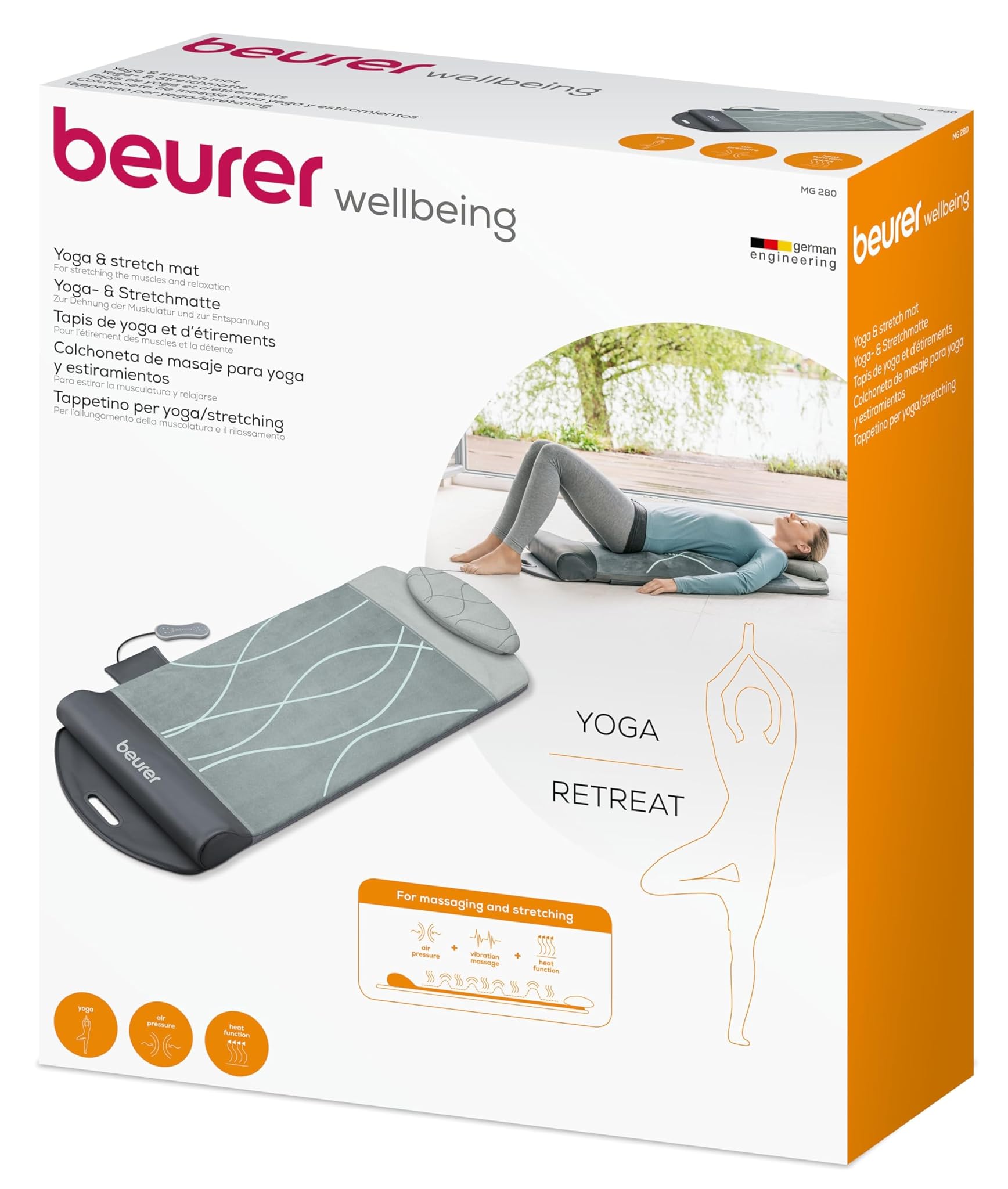 Beurer MG 280 Tappetino Stretching Yoga con Calore