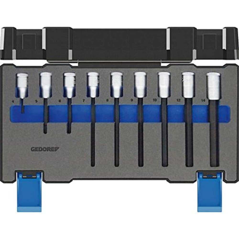 Juego de vasos destornilladores 1/2" 9 pzas