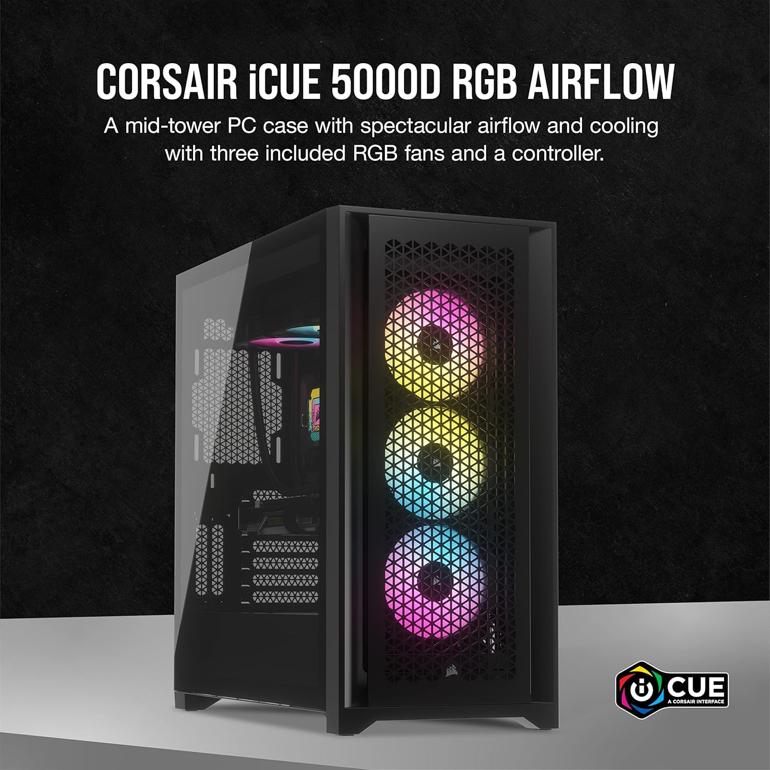 Corsair Case Mid-Tower 5000D RGB, Nero - immagine 2